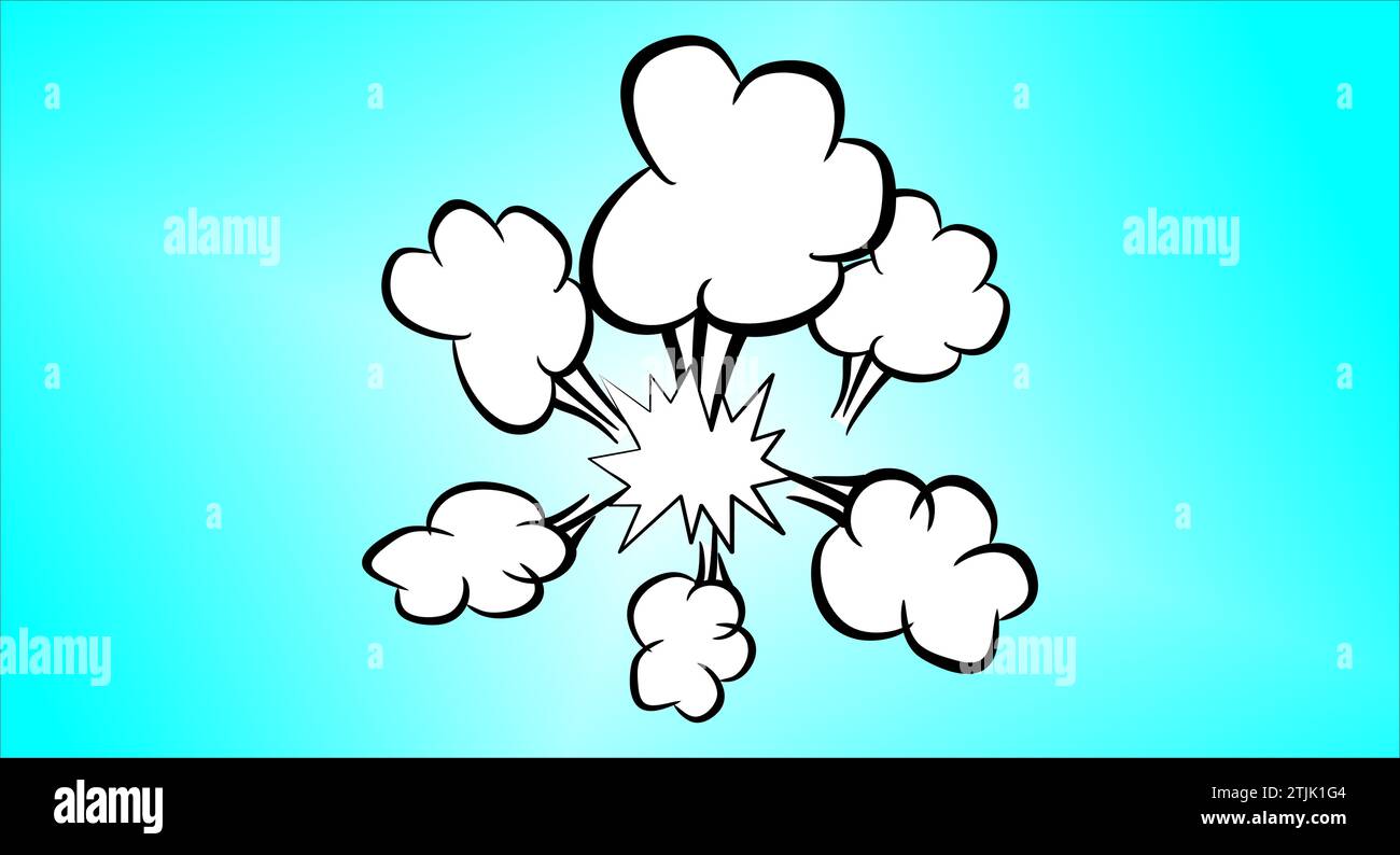 EXPLOSION EFFECT SMOKE BACKGROUND Stock Vector