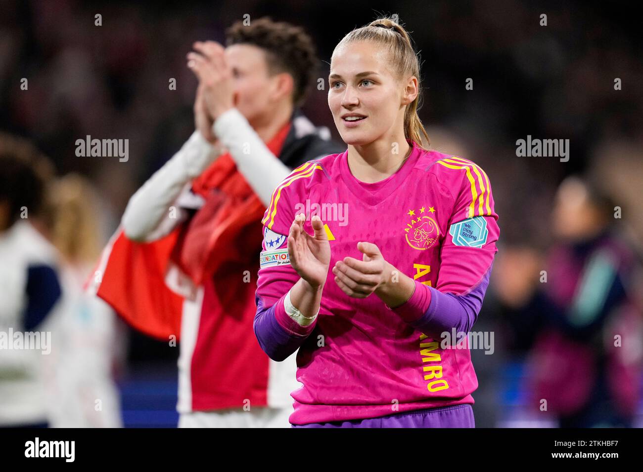 goalkeepster Regina van Eijk of AFC Ajax during the match between and ...