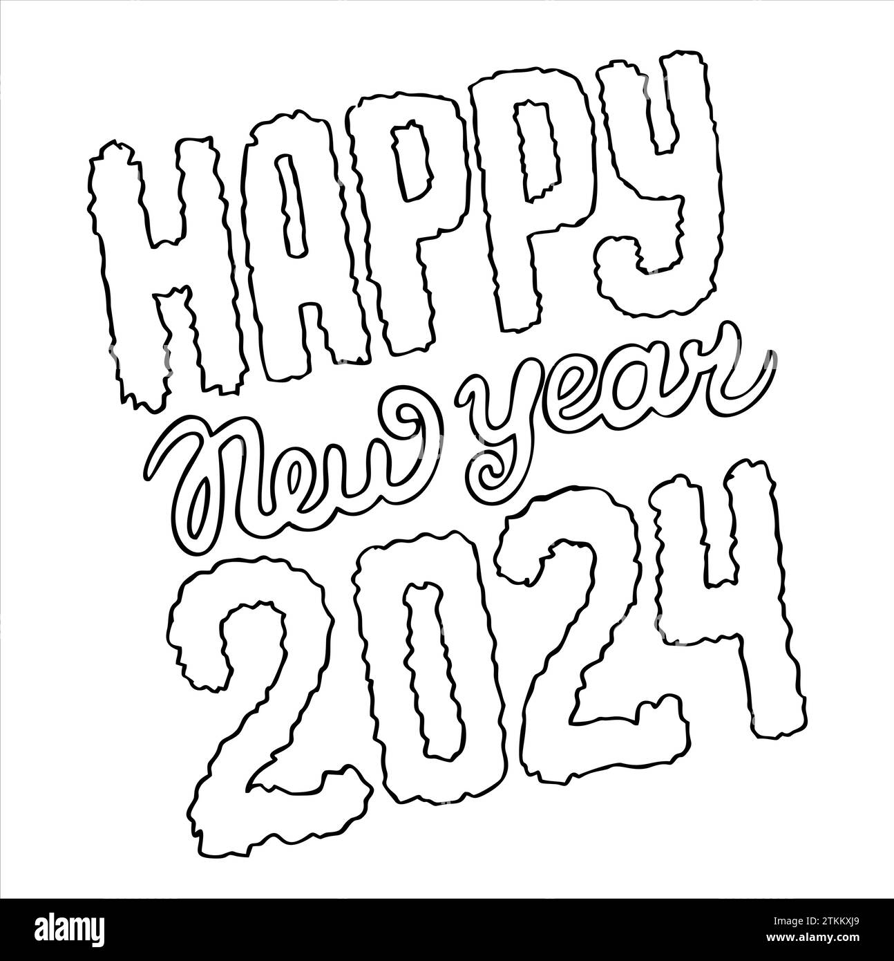 Banner 2024 vector vectors Black and White Stock Photos & Images - Alamy