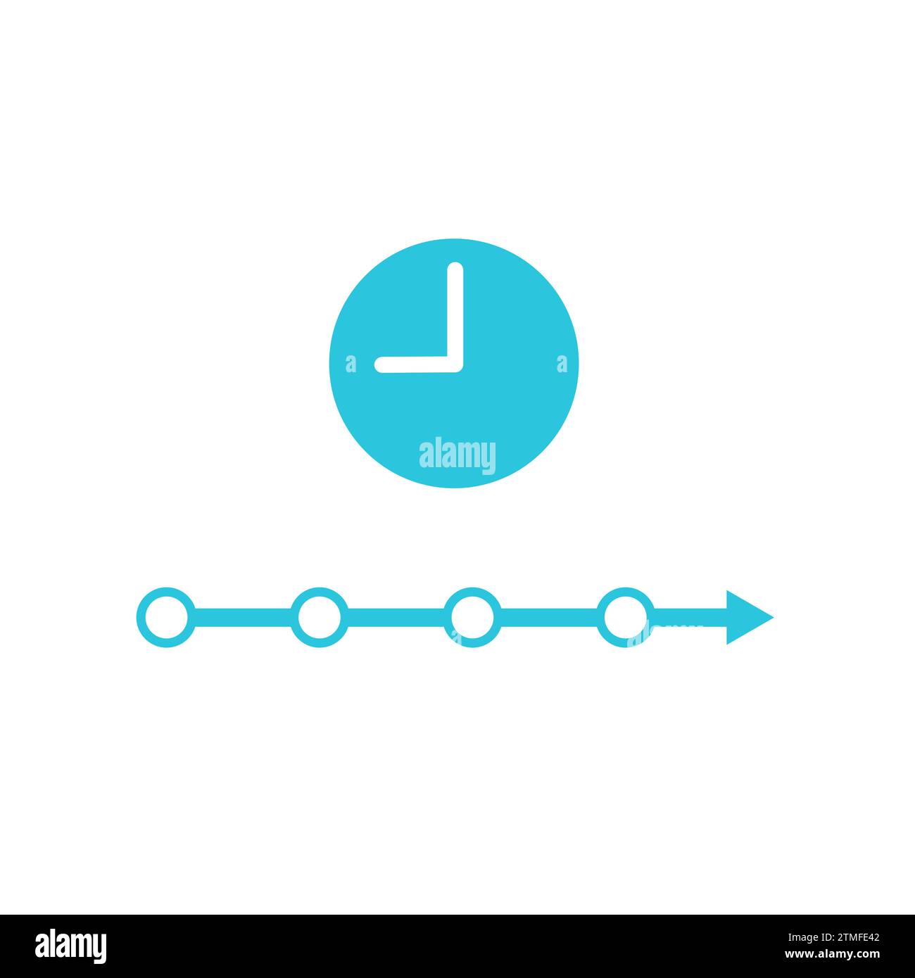 Timeframe line symbol. From blue icon set. Stock Vector