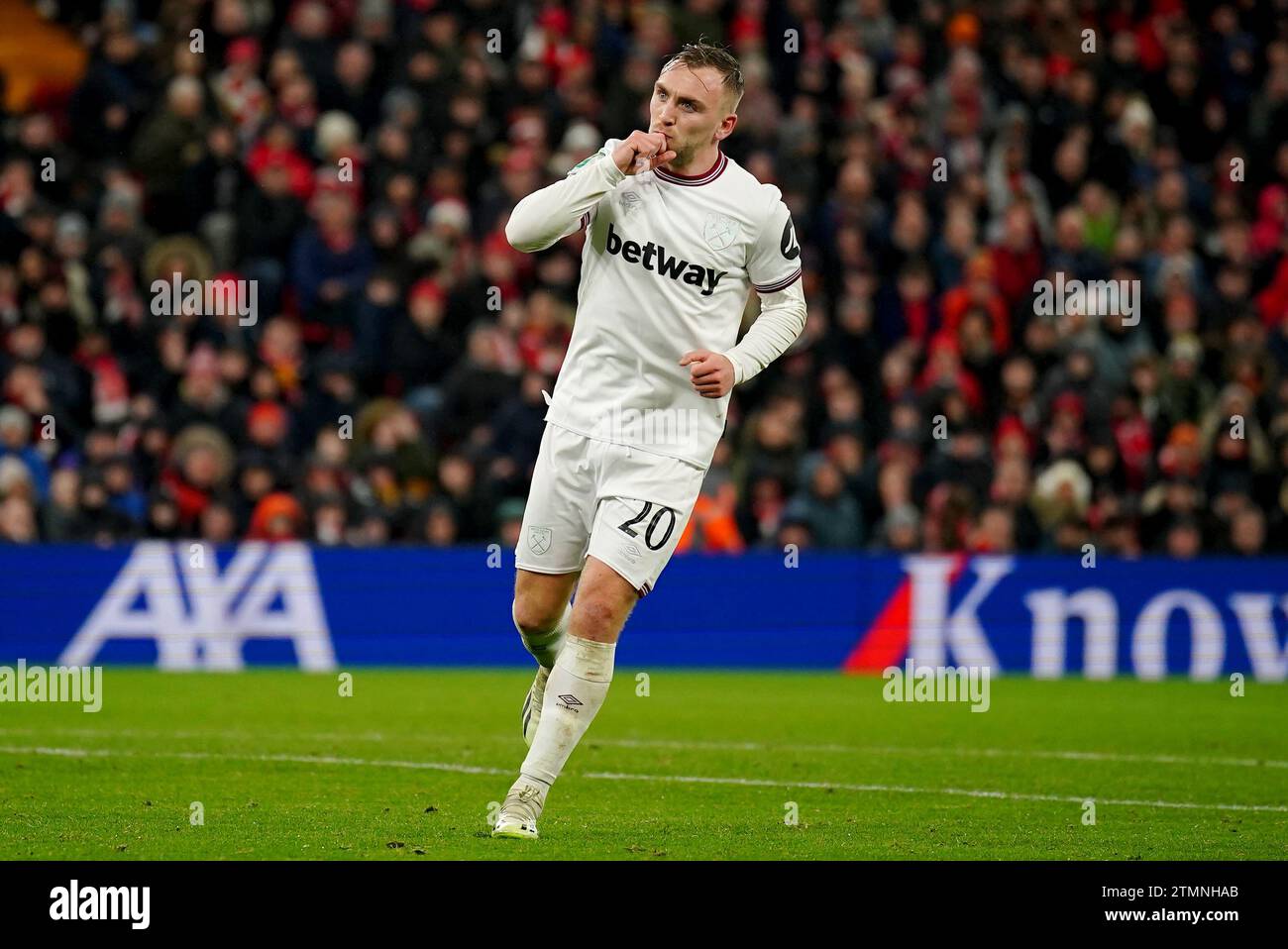 West Ham United's Jarrod Bowen celebrates scoring their sides first