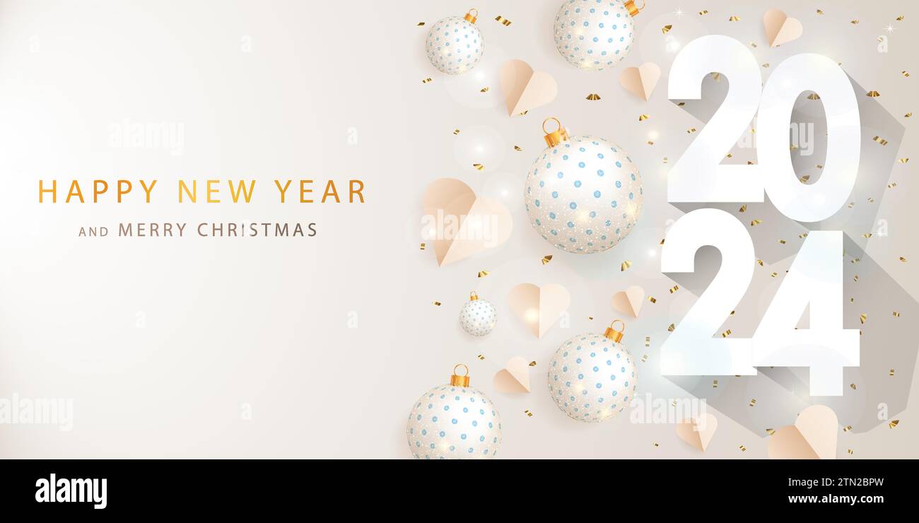 2024 new year template Stock Vector