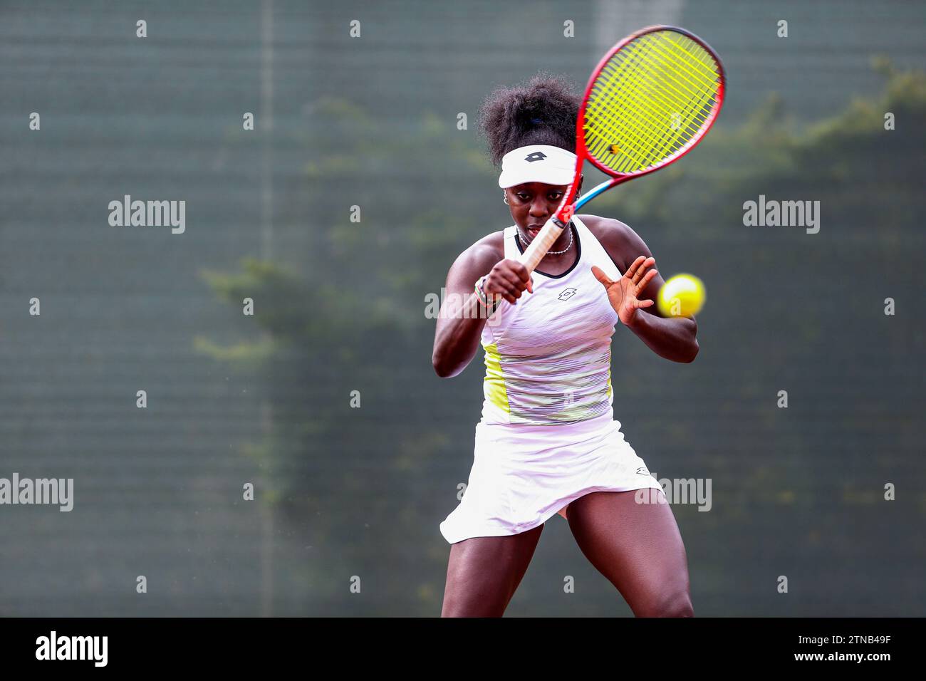 NAIROBI, KENYA - 19;  Angella Okutoyi of Kenya during  ITF Women (W25) World Tennis Tour at Nairobi Club on December  19, 2023 in Nairobi, Kenya. Phot Stock Photo
