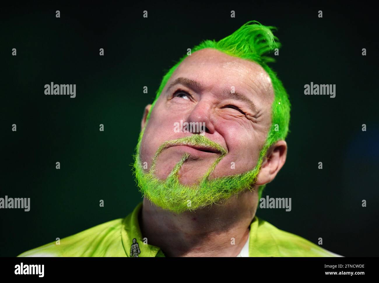 Peter Wright reacts after losing to Jim Williams (not pictured) on day
