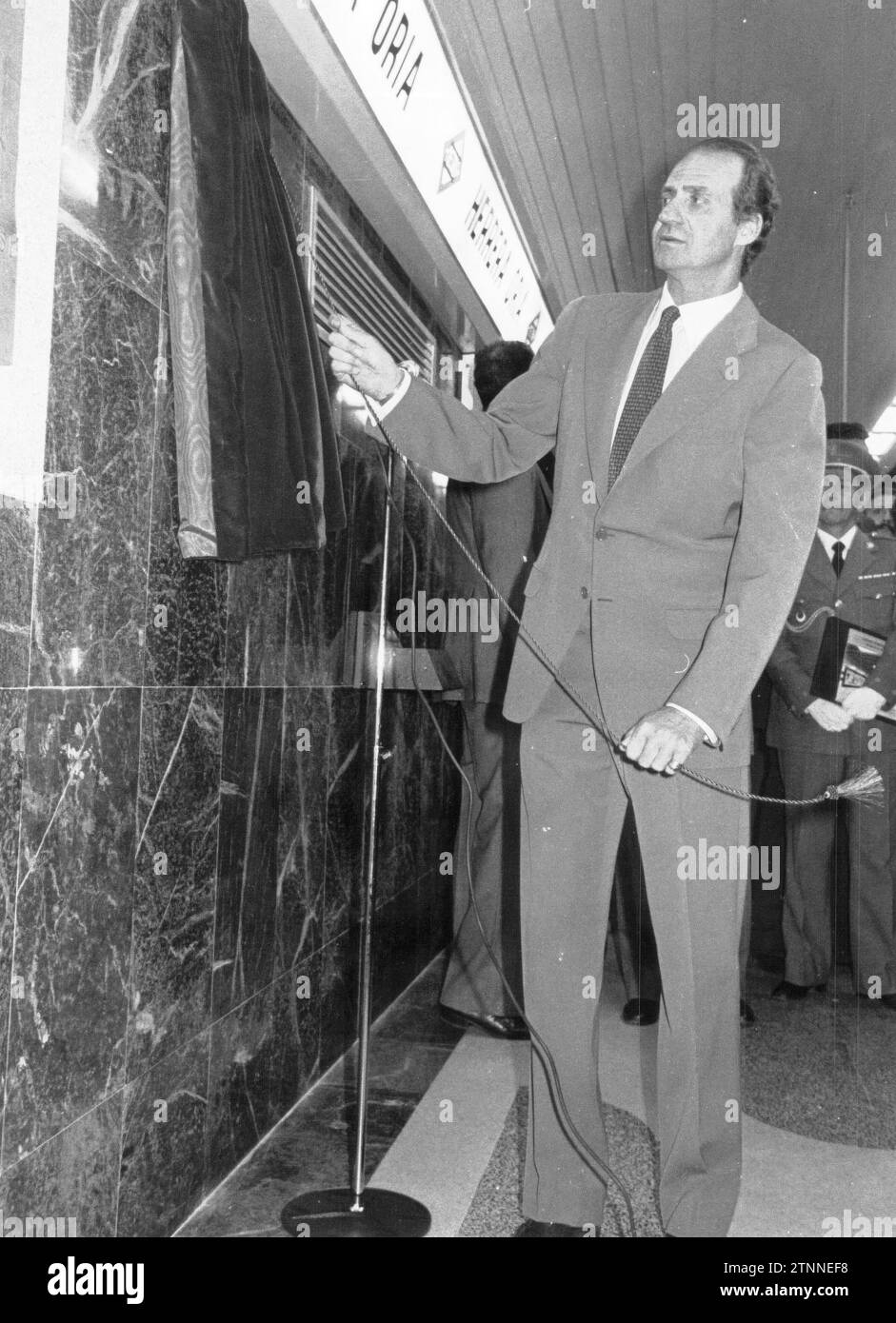 06/02/1983. Inauguration by King Juan Carlos I of Spain of the Herrera Oria Metro station. Credit: Album / Archivo ABC / Luis Ramírez Stock Photo