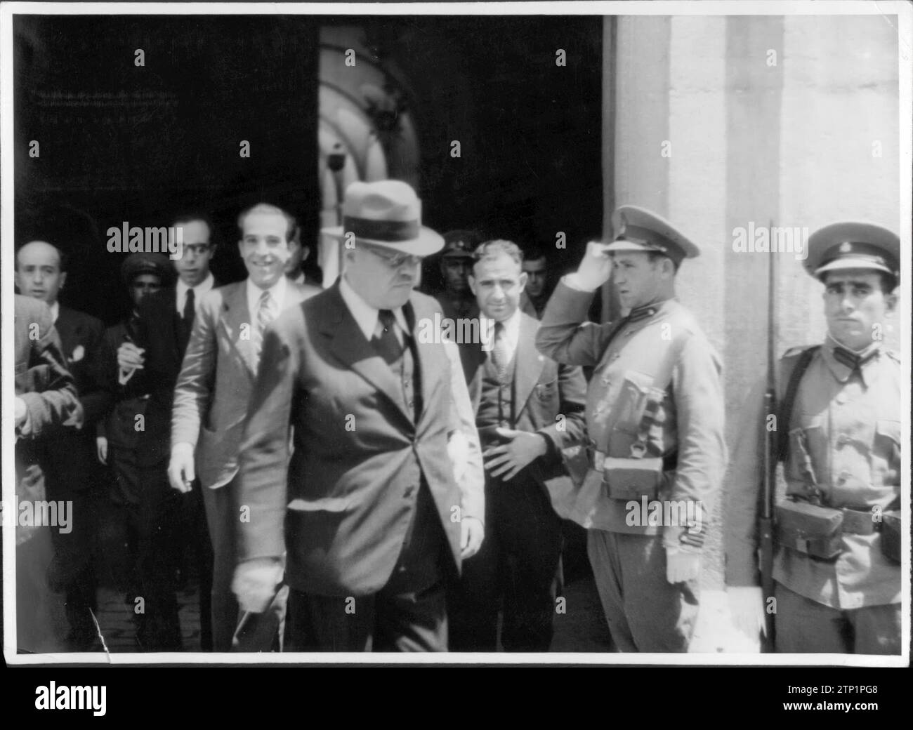 12/31/1936. Dr. Negrin, head of the Government, upon leaving the presidency. Credit: Album / Archivo ABC / Sisito Stock Photo