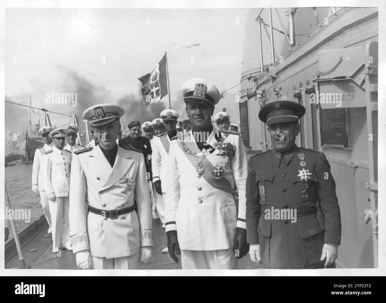 06/30/1939. Barcelona. Journey of Count Ciano. Ciano and the Ministers