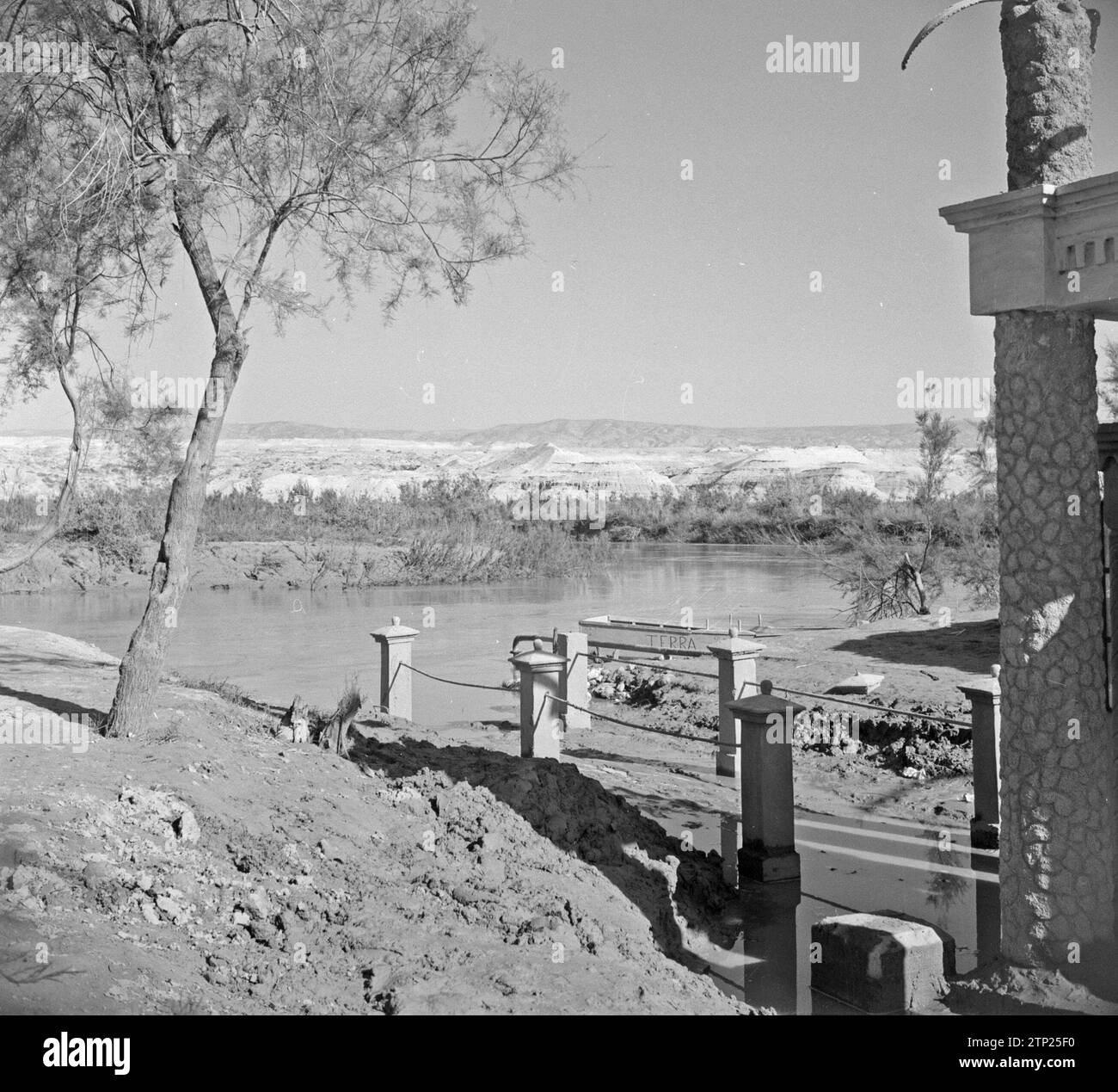 In the Jericho area. Side view of the sanctuary overlooking the Jordan