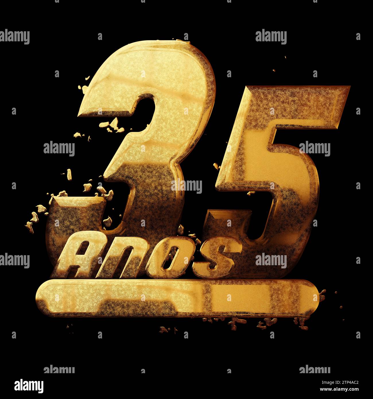 35 Year Anniversary Gold Stock Photo Alamy
