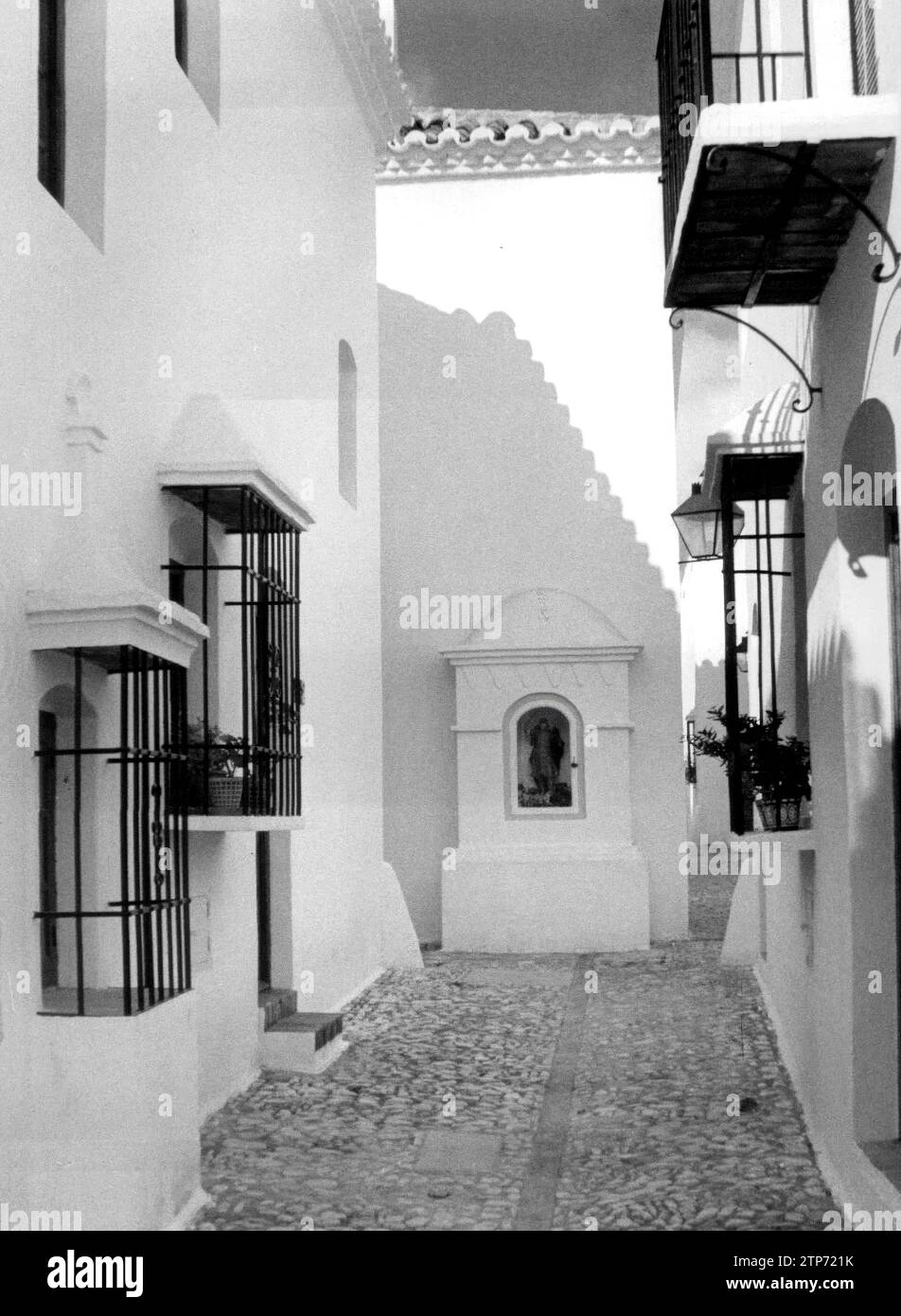 12/31/1959. Street of the town López, Built by an Englishman, only for Foreigners and located in the vicinity of Fuengirola (Málaga). Credit: Album / Archivo ABC / Torremocha Stock Photo