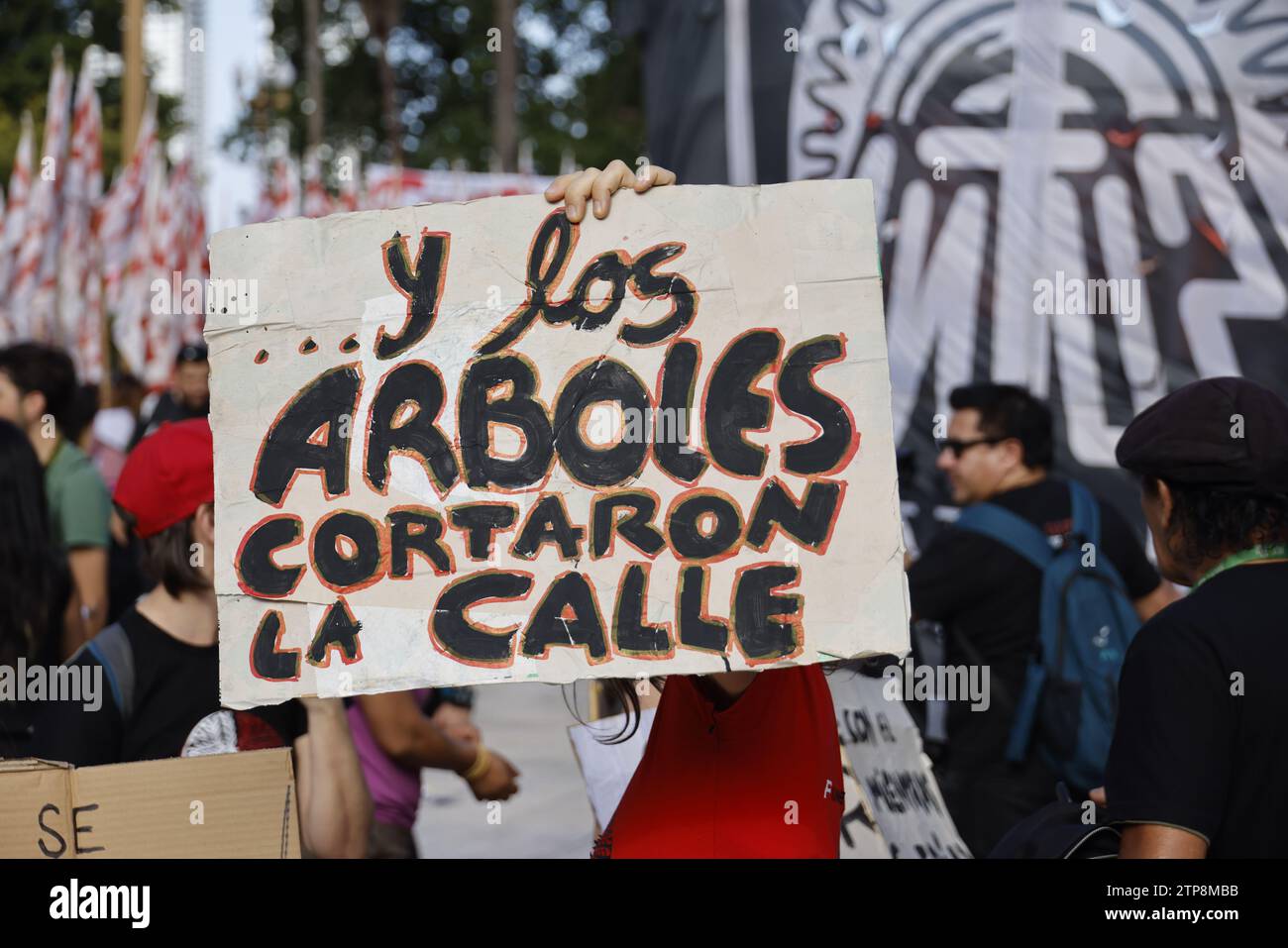 Buenos Aires, Argentina. 20th Dec, 2023. Thousands of demonstrators protest against government inaction and hyper inflation on December 20, 2023 in Buenos Aires, Argentina. Credit: Bernard Menigault/Alamy Live News Stock Photo