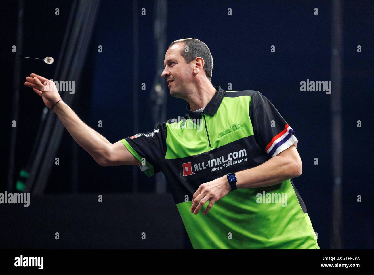 Pascal Hens Handballer Pascal Hens / Pommes bei der World Darts Gala 2023 in der ...