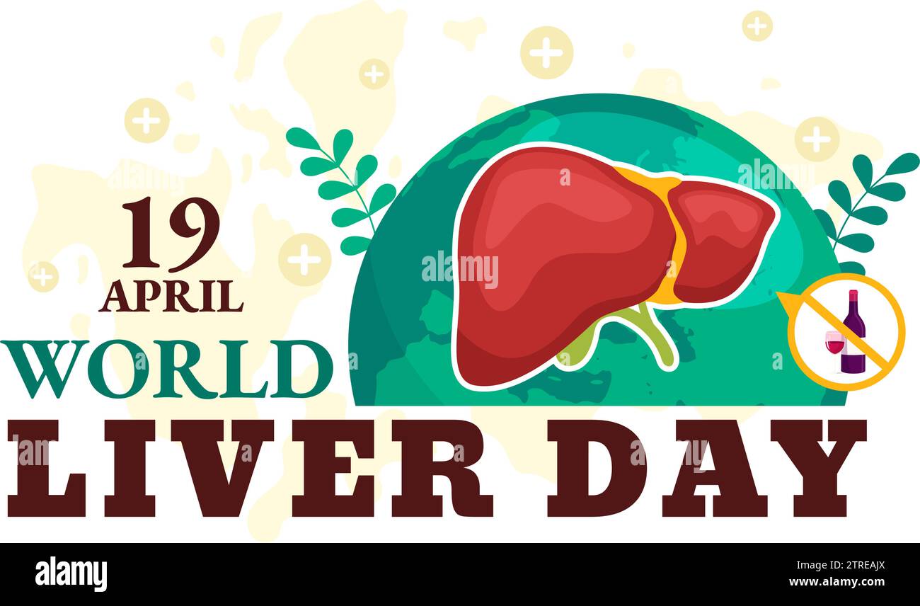 World Liver Day Vector Illustration on April 19th to Raise Global ...