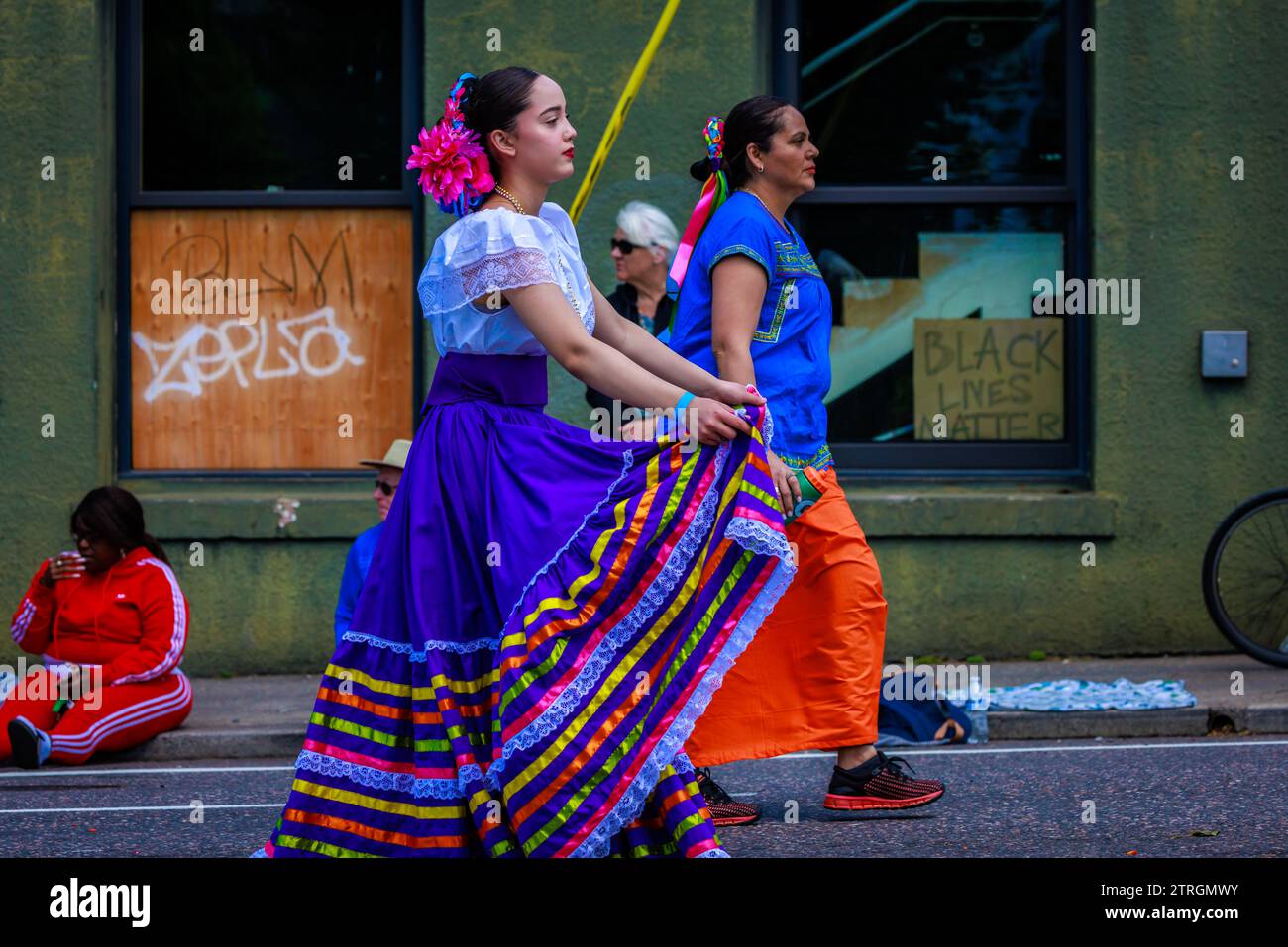 Portland, Oregon, USA June 10, 2023 in the Grand Floral Parade