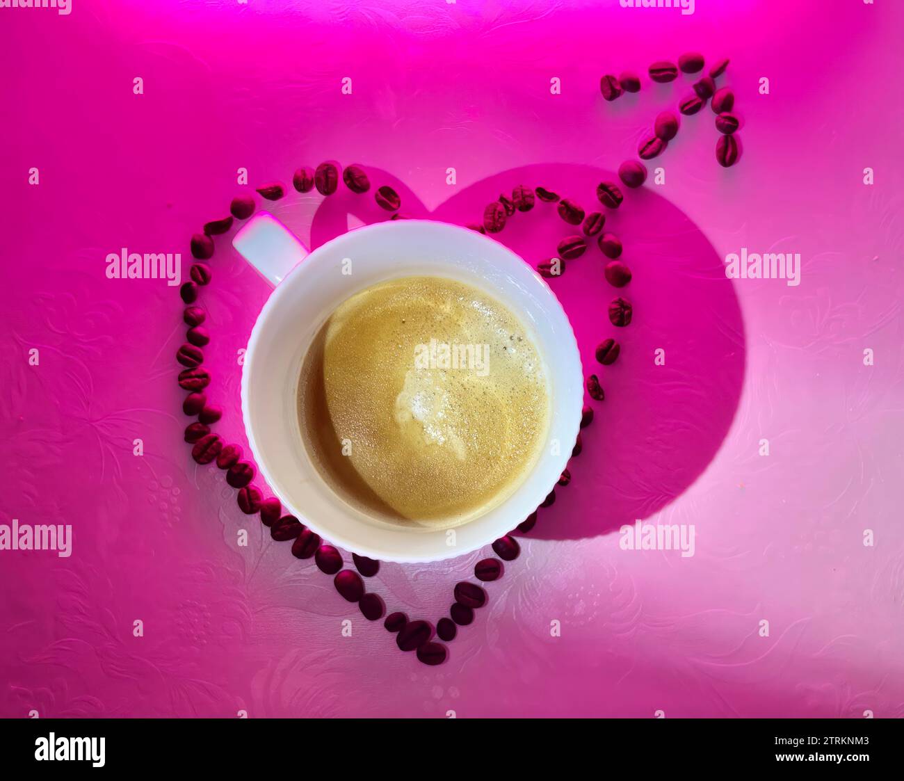 Love for coffee with a creative twist Stock Photo