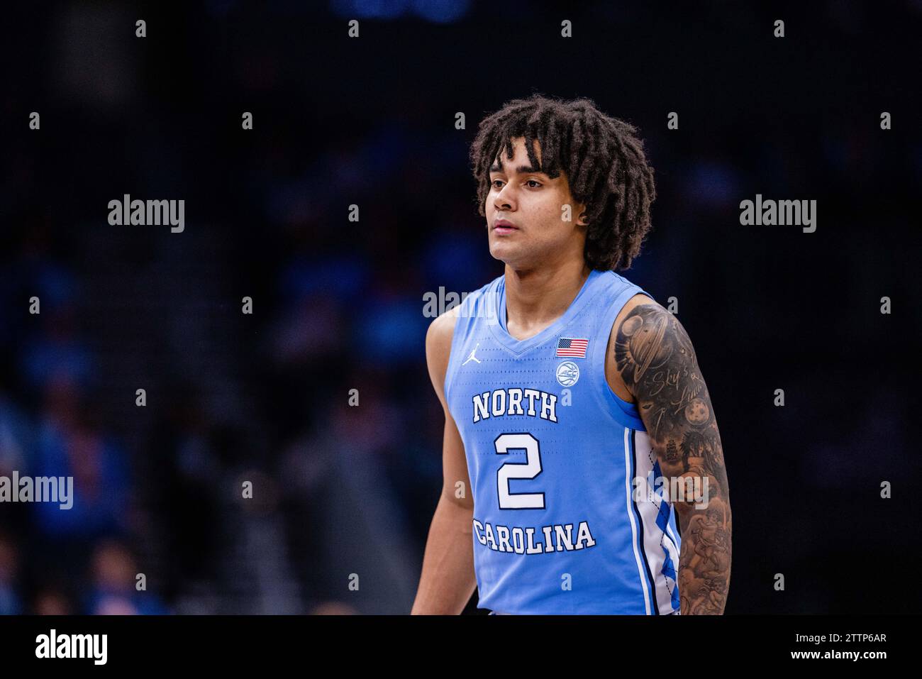 Charlotte, NC, USA. 20th Dec, 2023. North Carolina Tar Heels guard