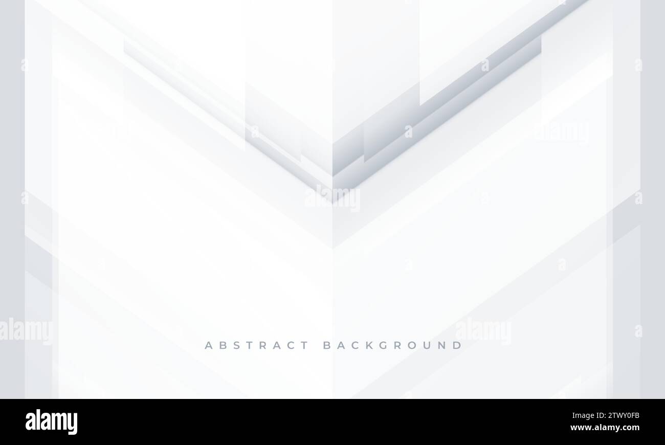 Abstract futuristic technology background with white and grey geometric ...