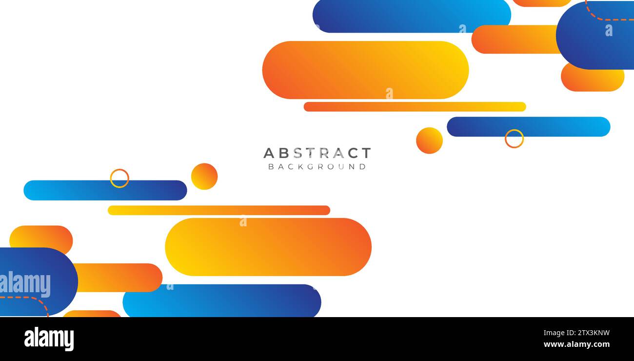 modern geometric blue and orange background vector illustration Stock ...