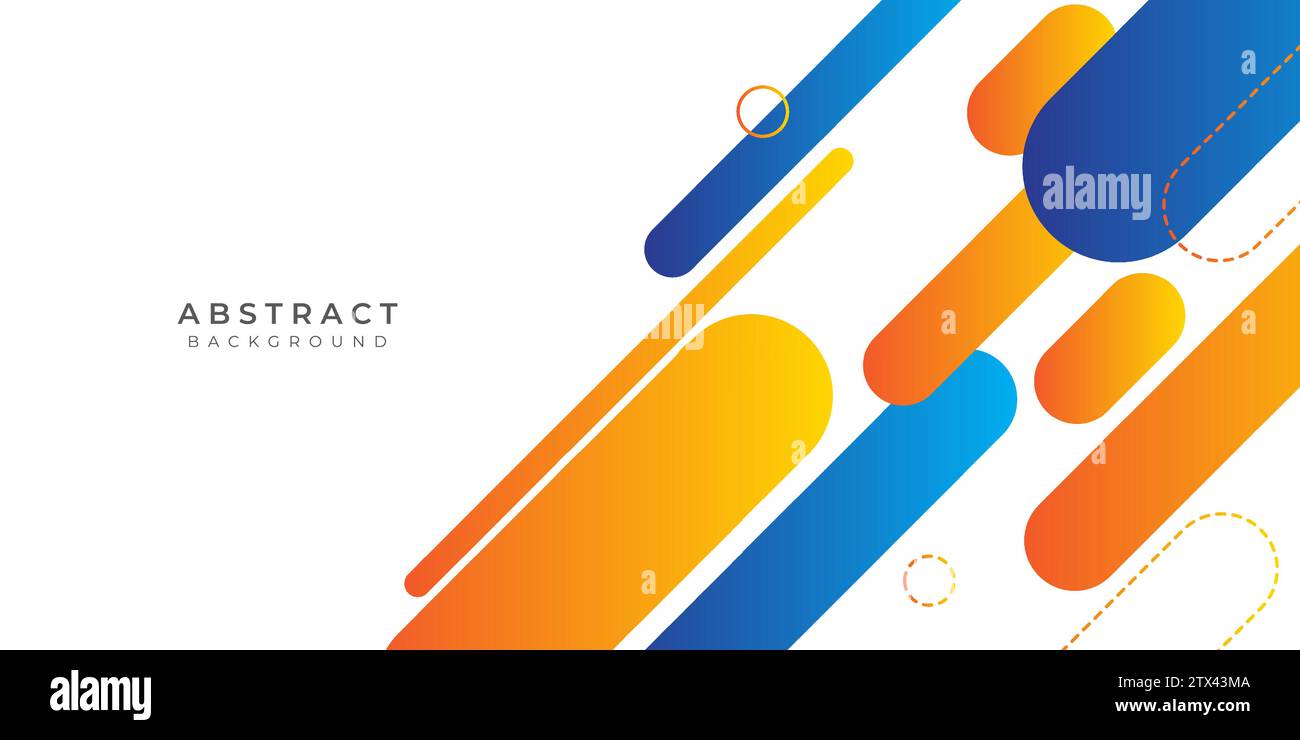 modern geometric blue and orange background vector illustration Stock ...