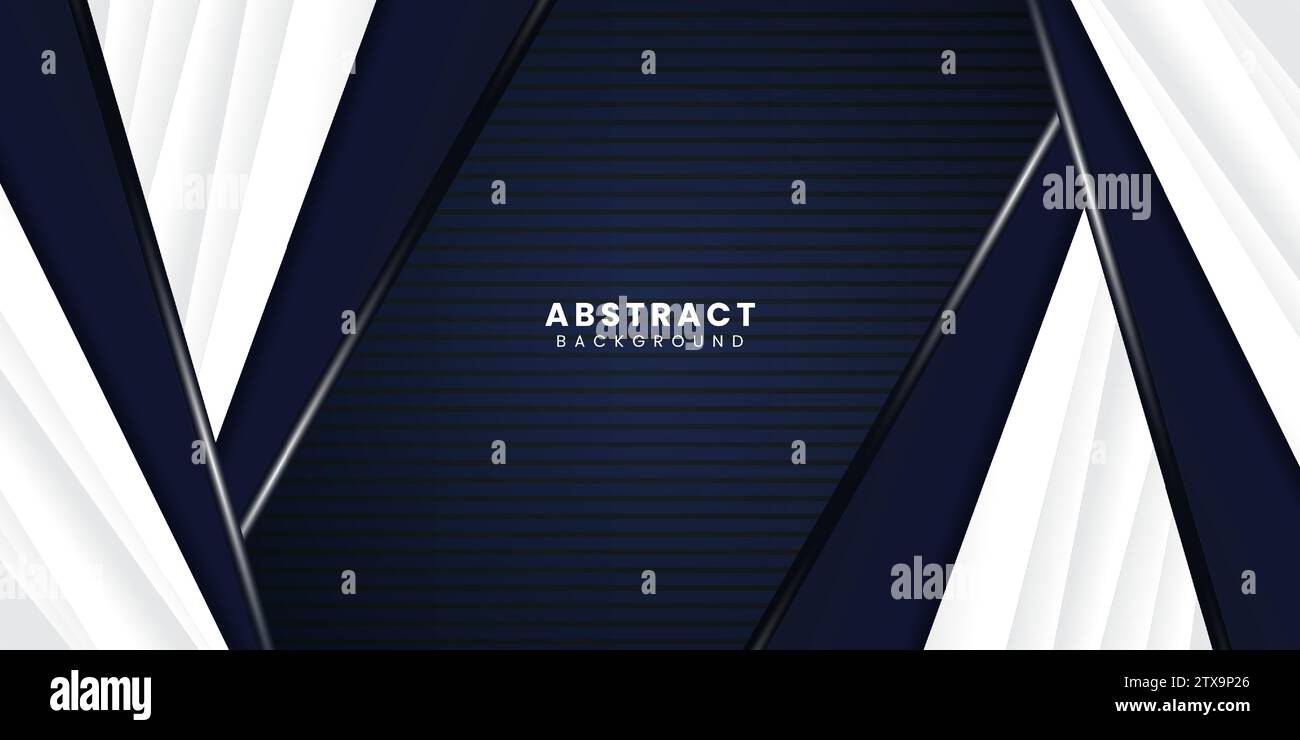 Modern Dark Blue and White background vector Stock Vector