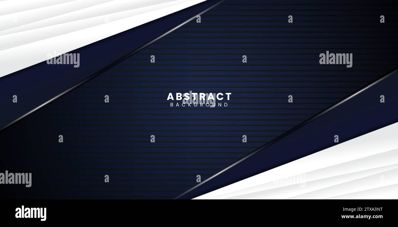 Modern Dark Blue and White background vector Stock Vector
