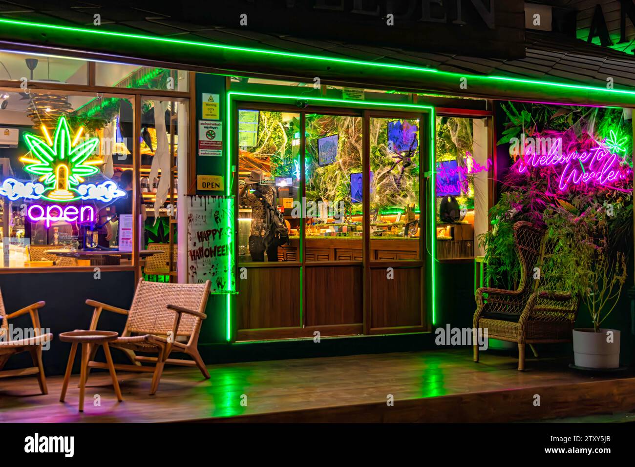 Marijuana weed shop, Fishermans Village night market, Bo Phut, Ko Samui