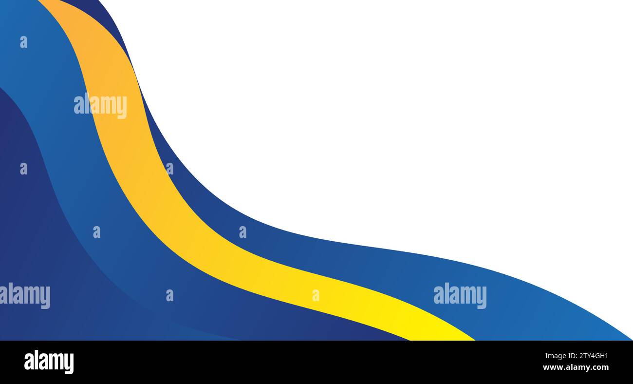 wavy blue orange background vector illustration Stock Vector Image ...