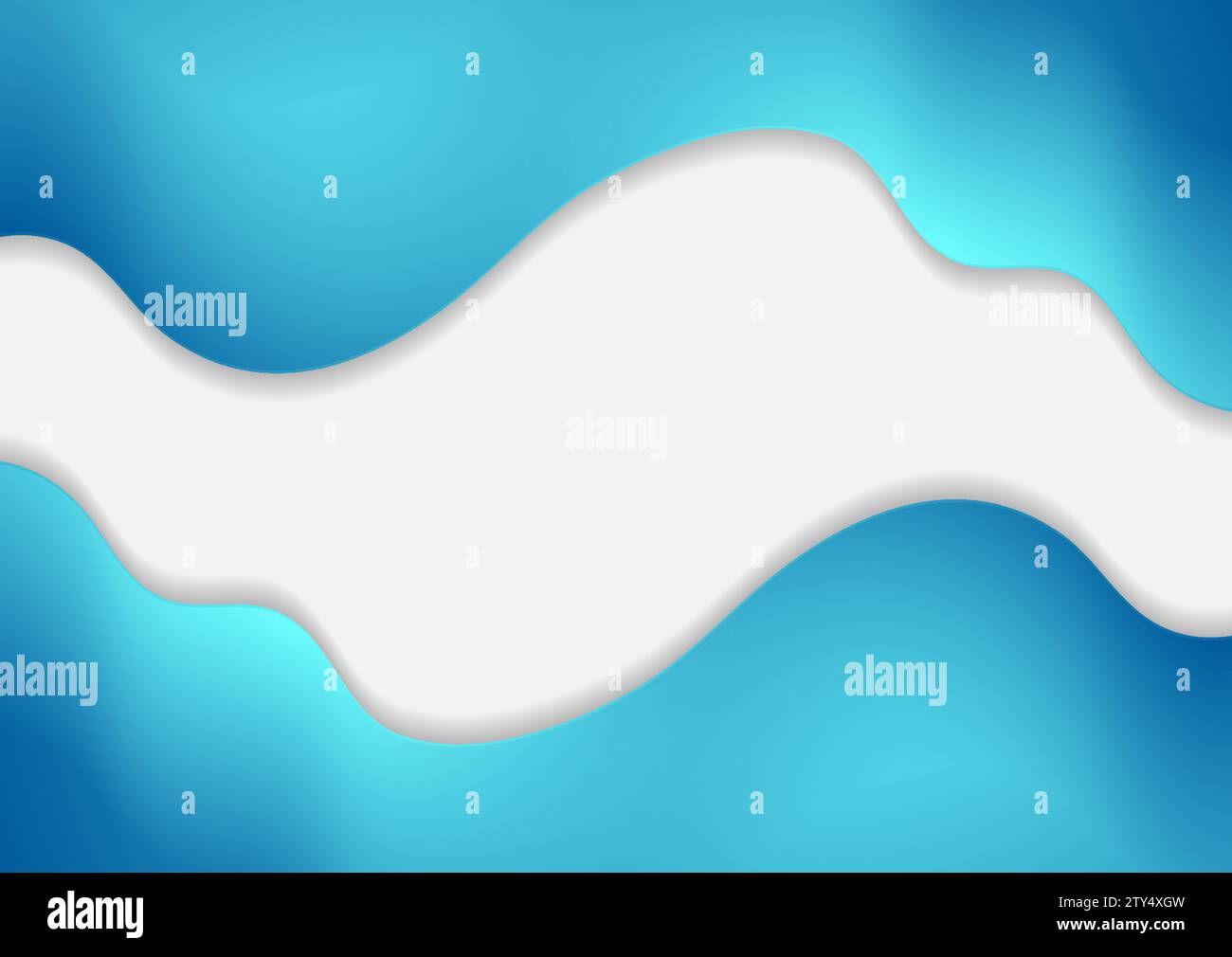 Blue smooth glossy waves abstract elegant background. Vector design ...