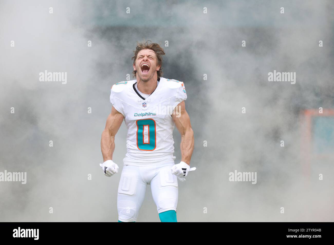Miami Dolphins wide receiver Braxton Berrios (0) runs onto the field
