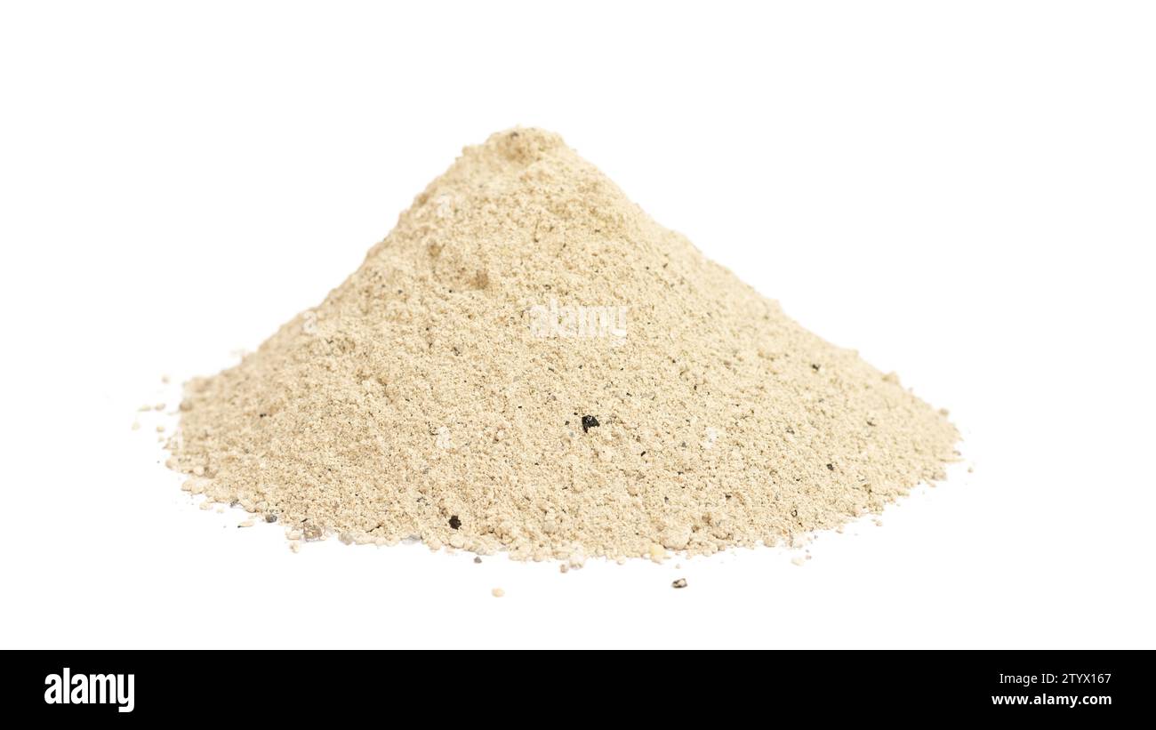 Bone meal organic fertilizer isolated on white background Stock Photo
