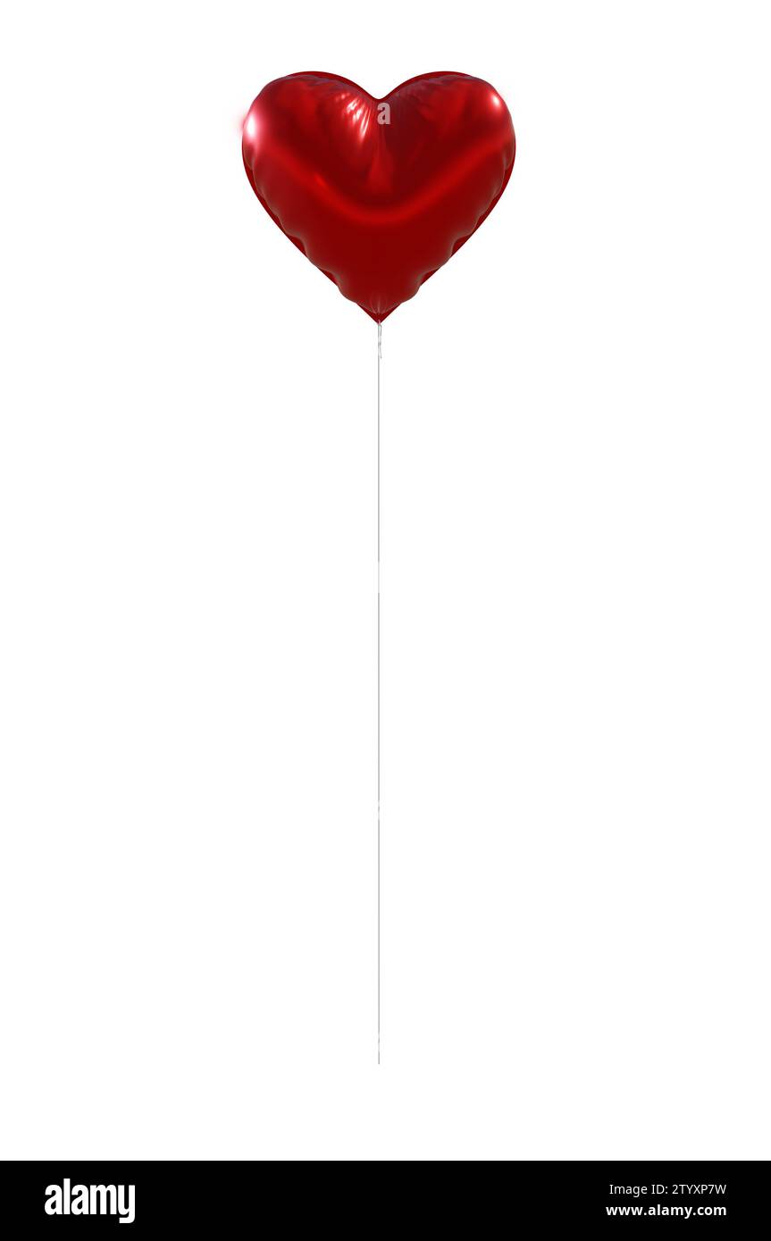 3D Illustration , Red heart. Realistic icon heart symbol love Stock ...
