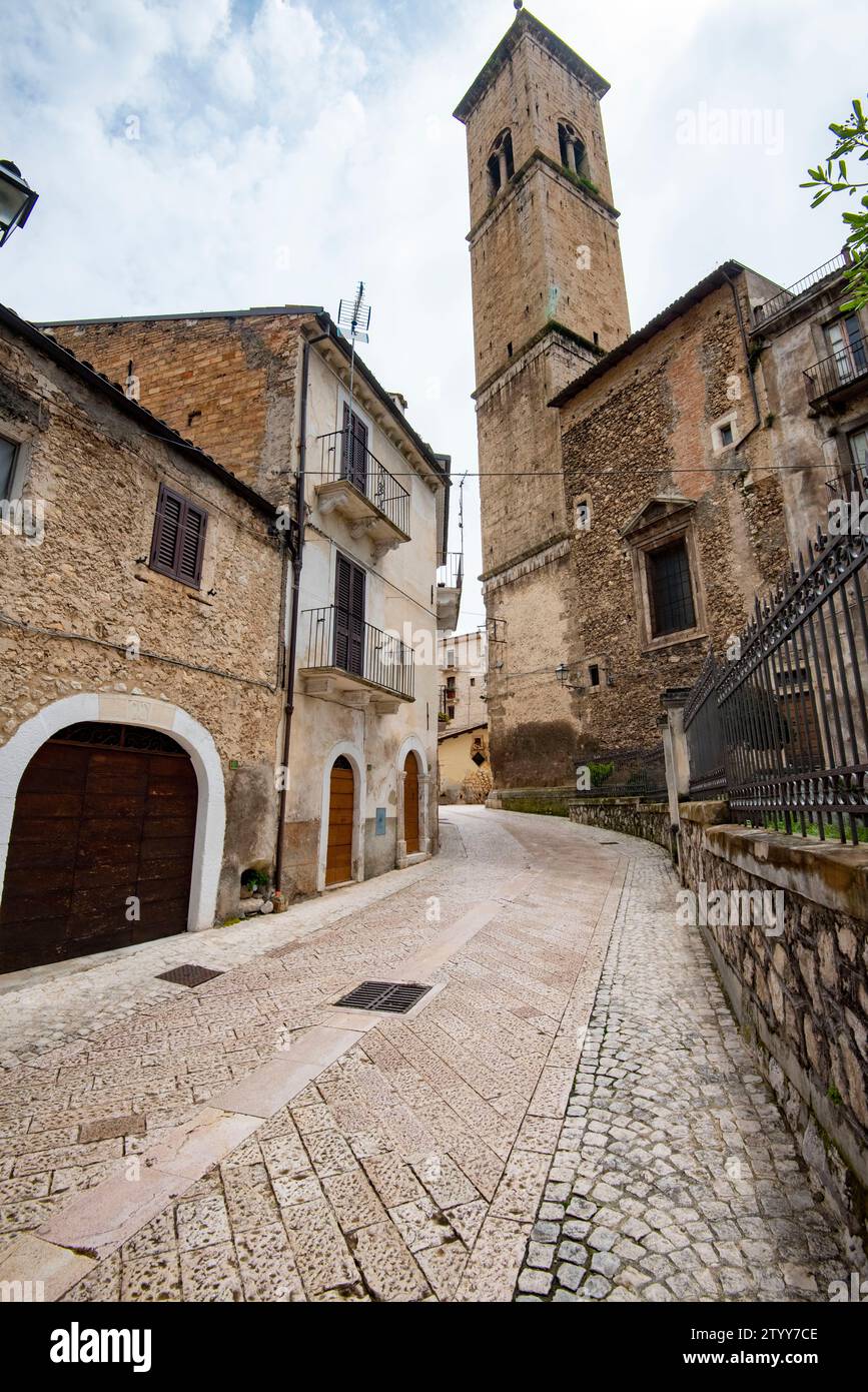 Pedestrian Street Pacentro Italy Stock Photo Alamy