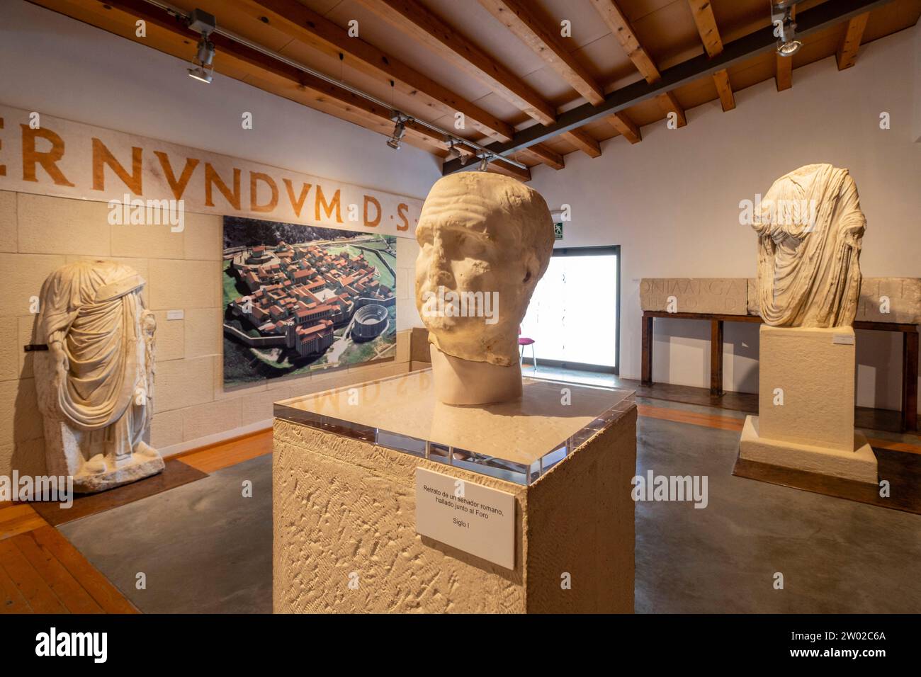 Museo-Centro de Interpretación del parque arqueológico de Segóbriga, Saelices, Cuenca, Castilla-La Mancha, Spain Stock Photo