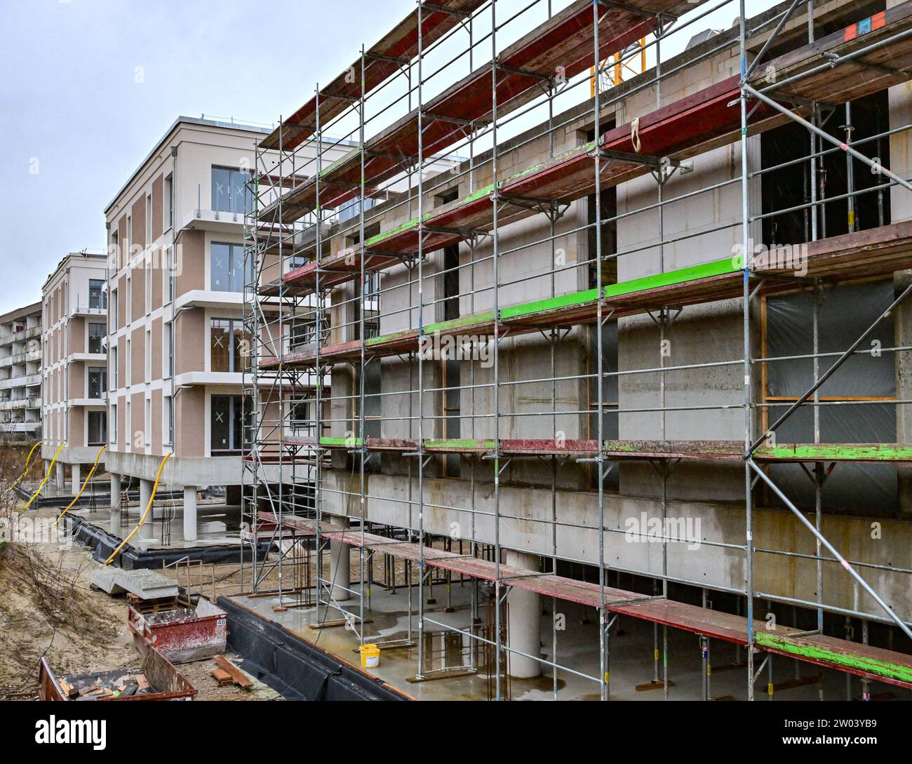 20 December 2023, Brandenburg, Frankfurt (Oder) A construction site