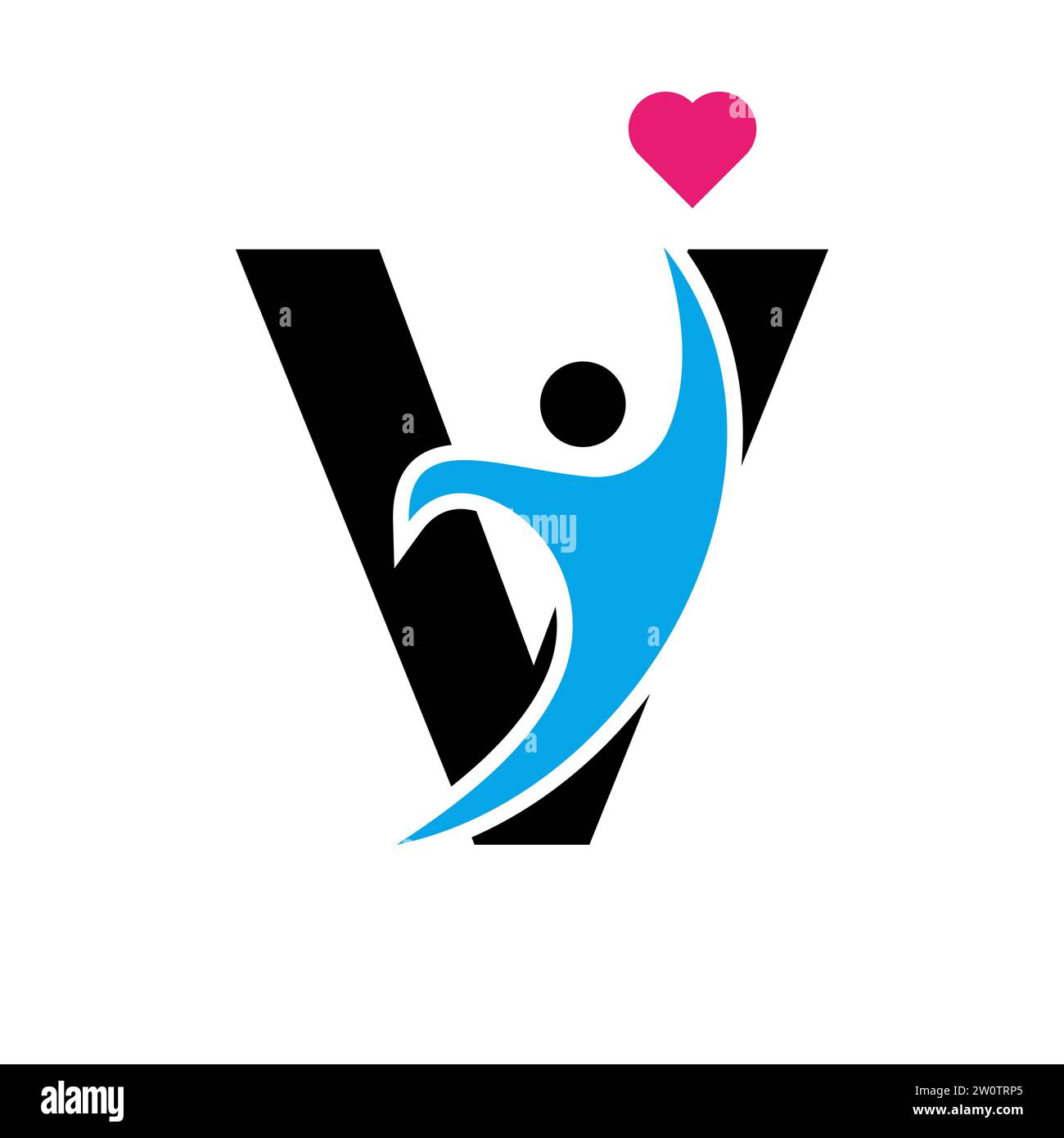 V v heart logo Stock Vector Images - Page 2 - Alamy