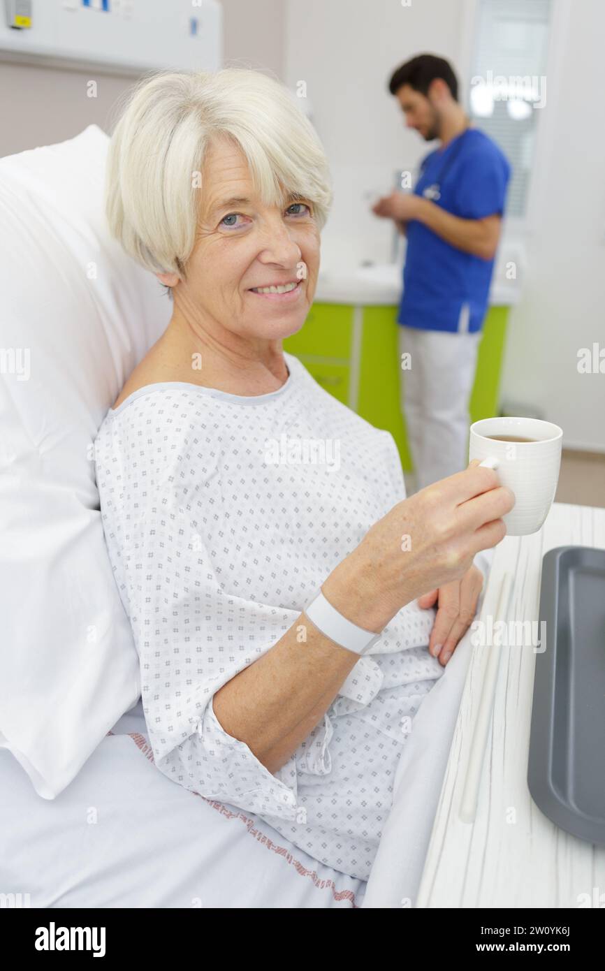 Elderly woman delighting in hi-res stock photography and images - Alamy