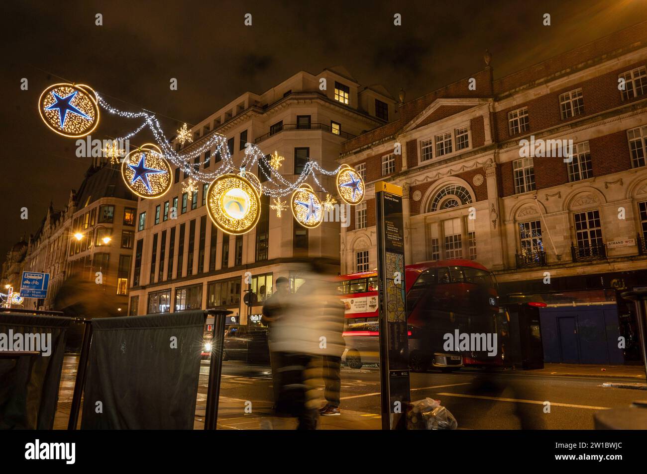 Christmas lights on The Strand in London, 2023 Stock Photo Alamy