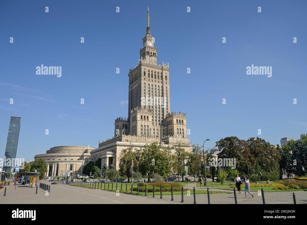 Kulturpalast - Palac Kultury i Nauki, Warschau, Woiwodschaft Masowien, Polen Stock Photo