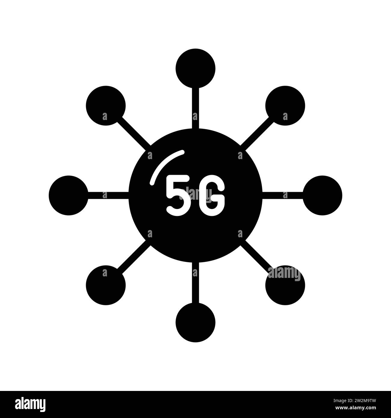 Grab this creatively designed 5G network connection icon in trendy style, 5G technology vector Stock Vector