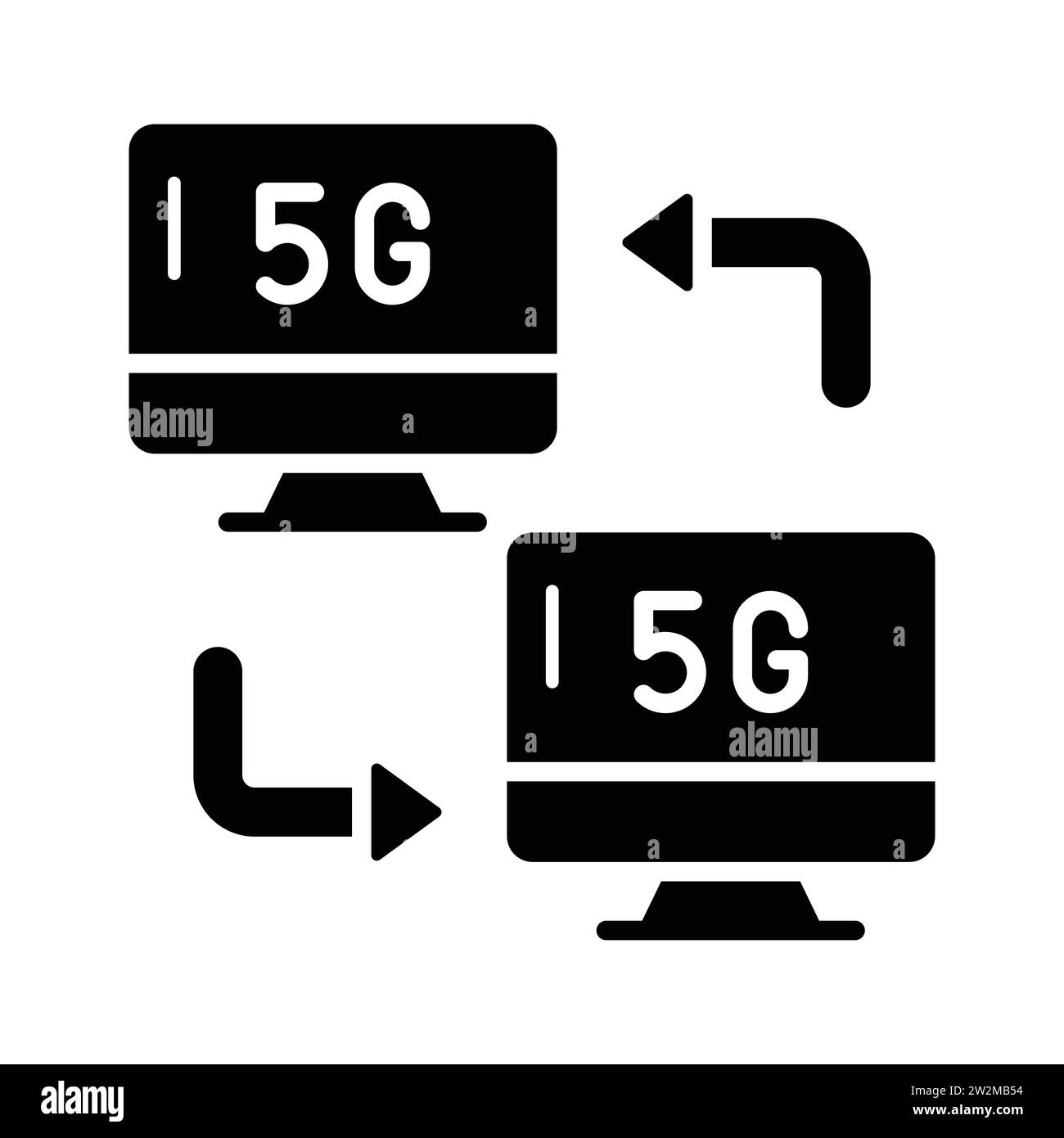 Check this carefully crafted 5G network icon in trendy style, premium vecto Stock Vector