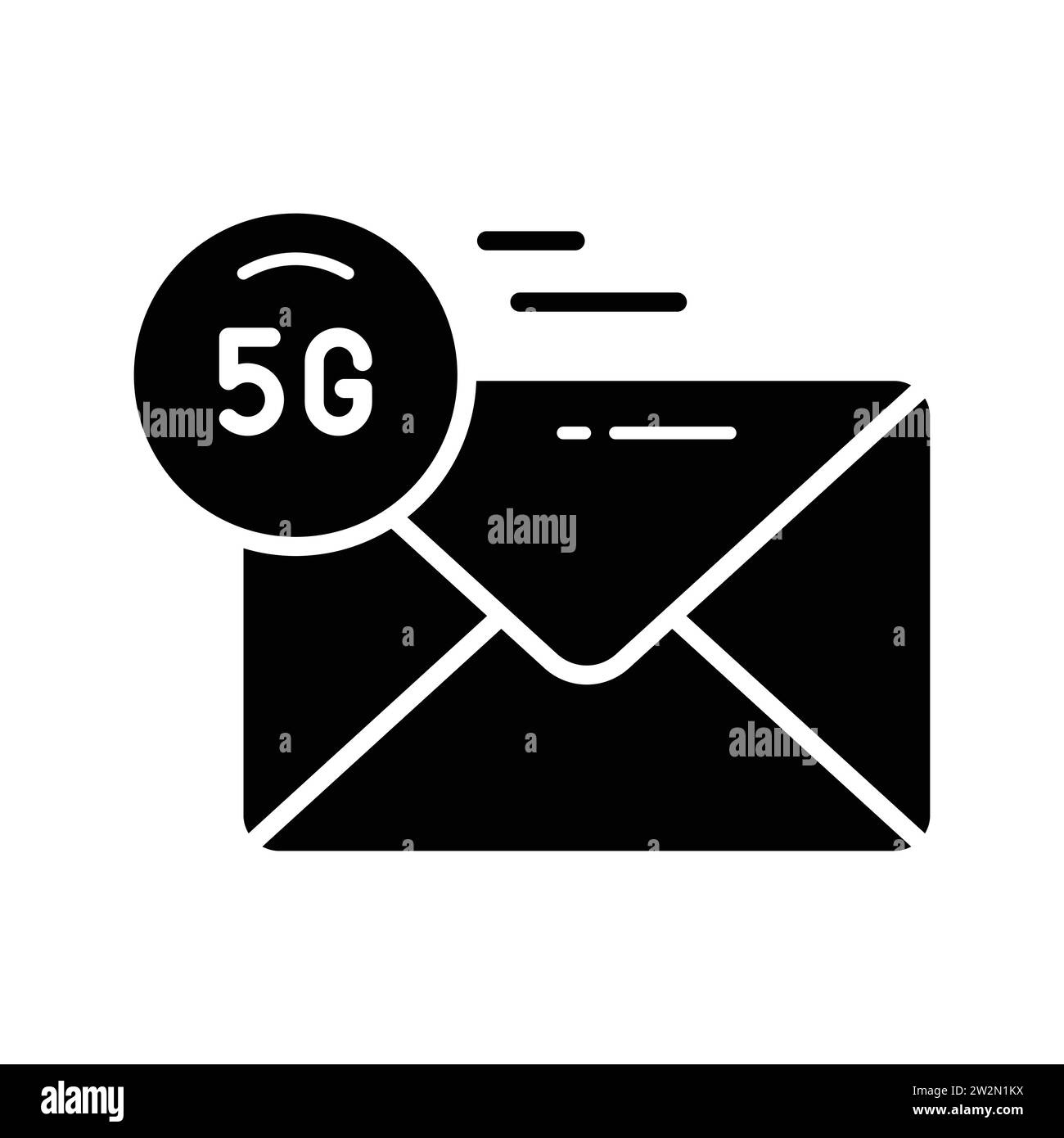 An icon of 5G network connection in editable style, ready to us icon Stock Vector