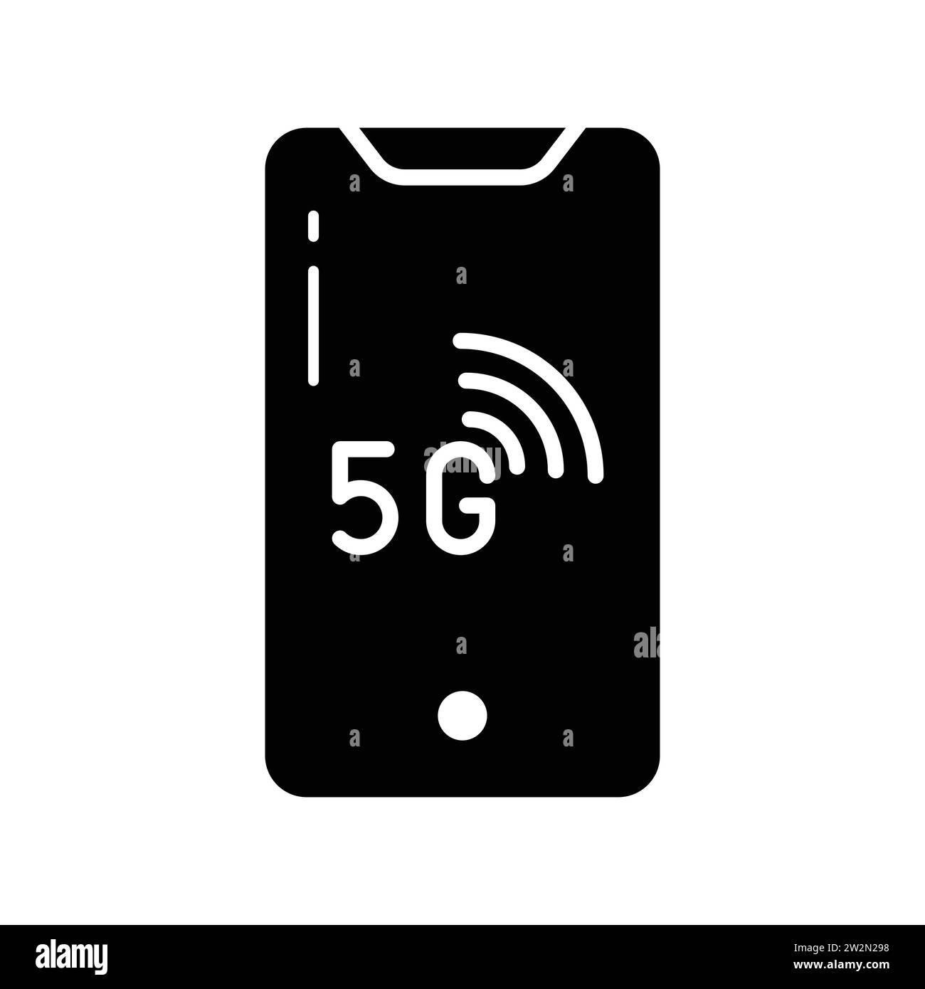 An icon of smartphone with 5G network technology in trendy style, ready to use vector Stock Vector