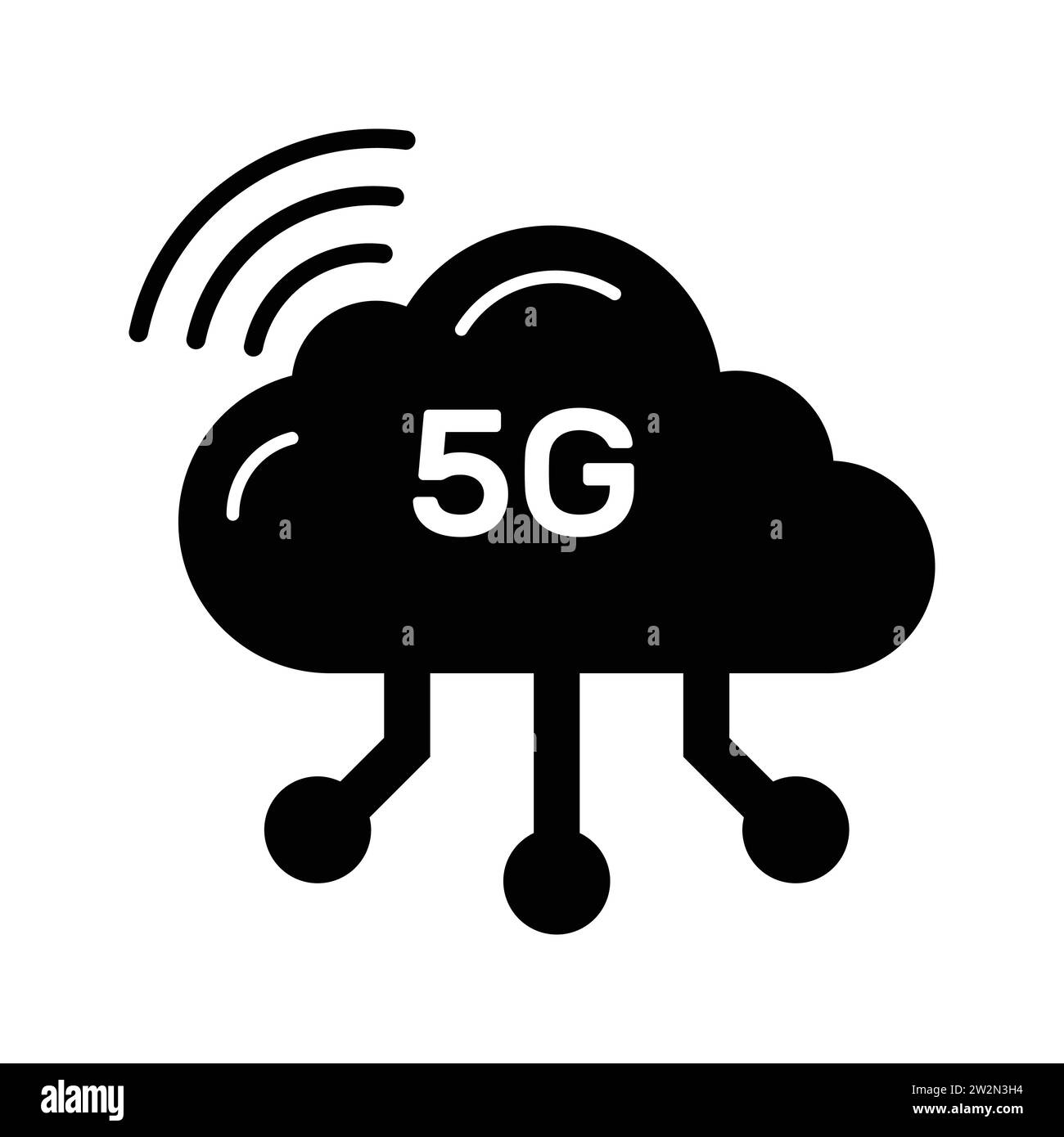 Grab this beautifully designed vector of 5G network in trendy style, editable icon Stock Vector