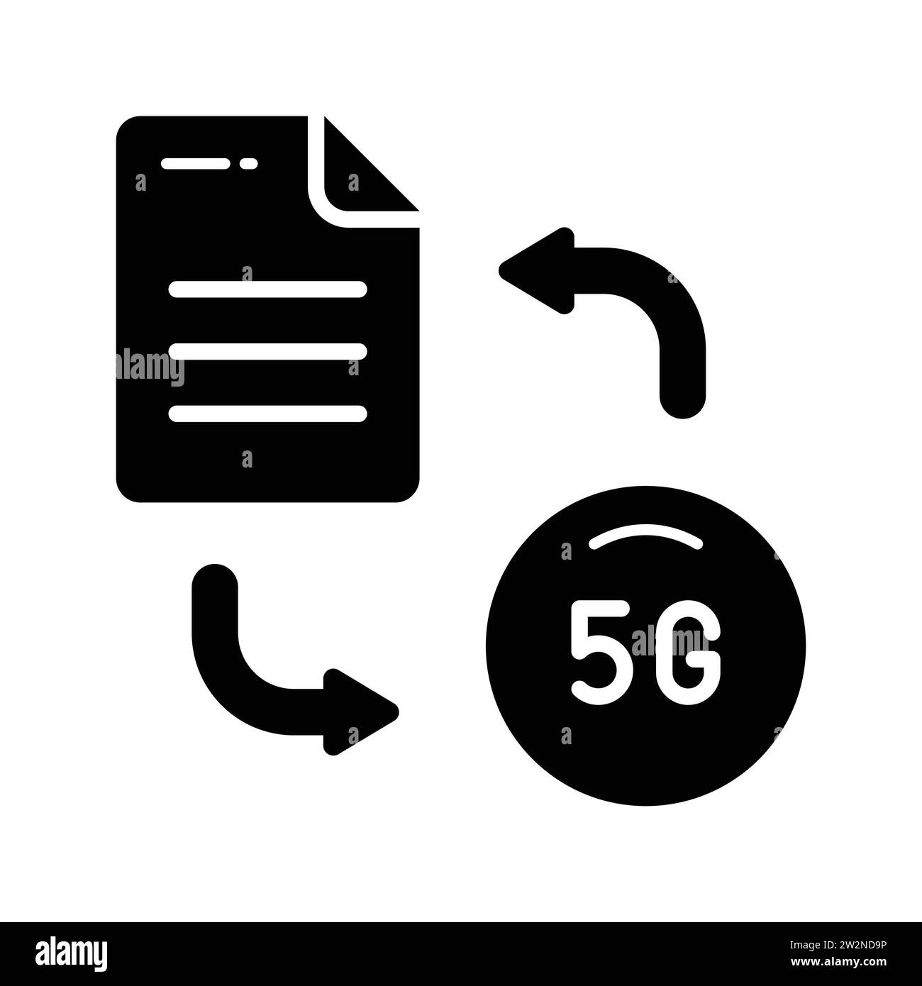 Beautifully designed vector of 5G network document in trendy style, editable icon Stock Vector