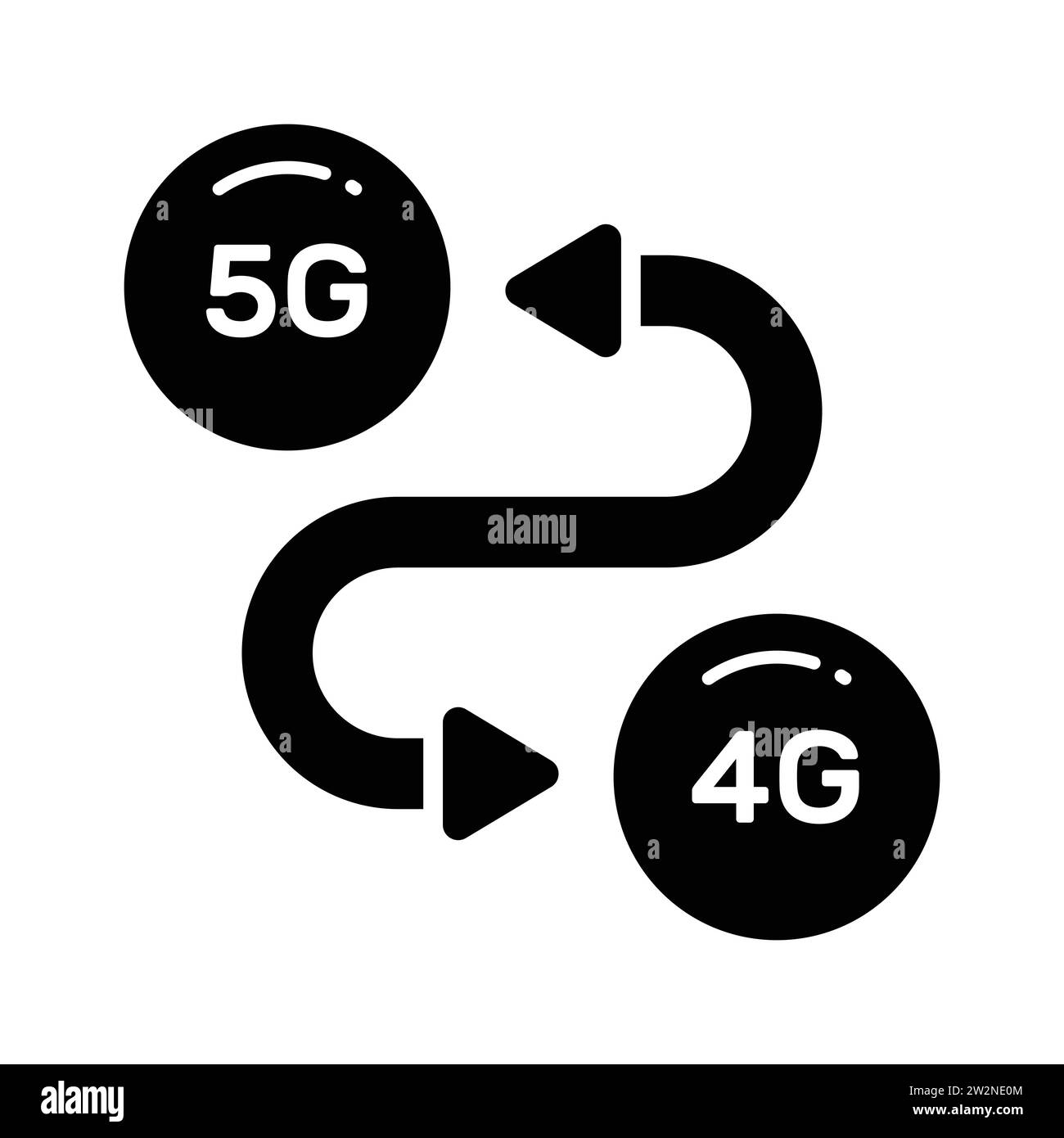 5G technology update vector design in modern style, easy to use icon Stock Vector
