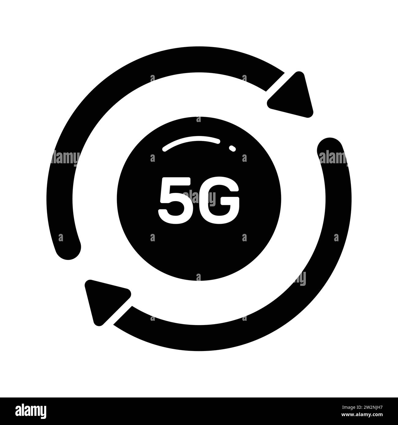 5G technology update vector design in modern style, easy to use icon Stock Vector