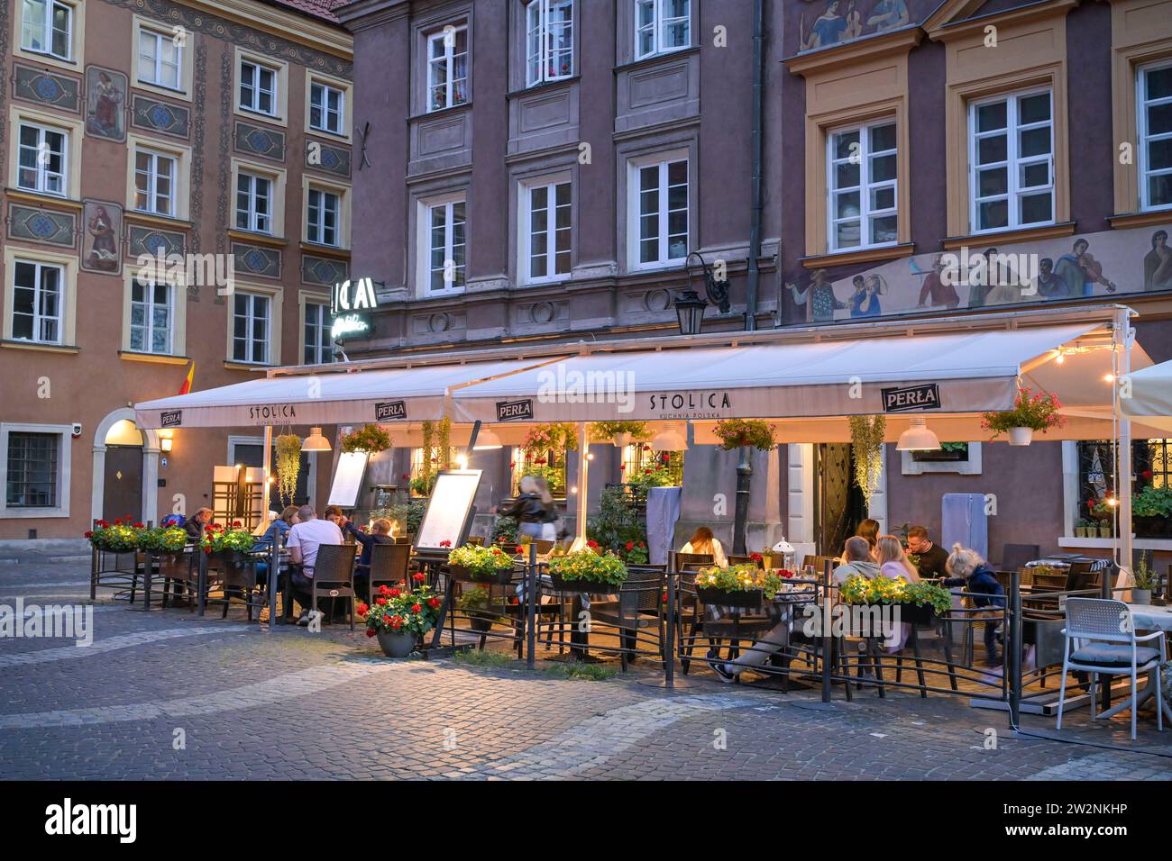 Restaurant Stolica, Szeroki Dunaj, Altstadt Stare Miasto, Warschau, Woiwodschaft Masowien, Polen Stock Photo