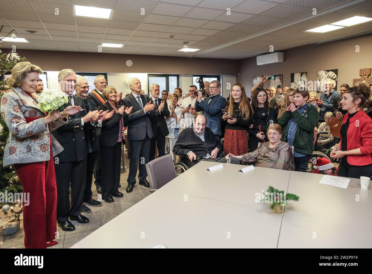 King Philippe - Filip of Belgium and Queen Mathilde of Belgium pictured
