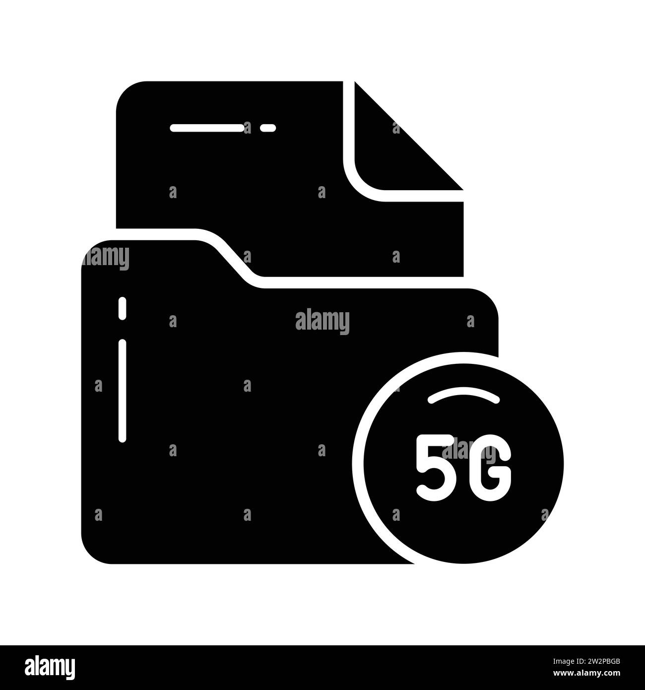Carefully crafted vector of 5G technology folder, icon of 5G network Stock Vector