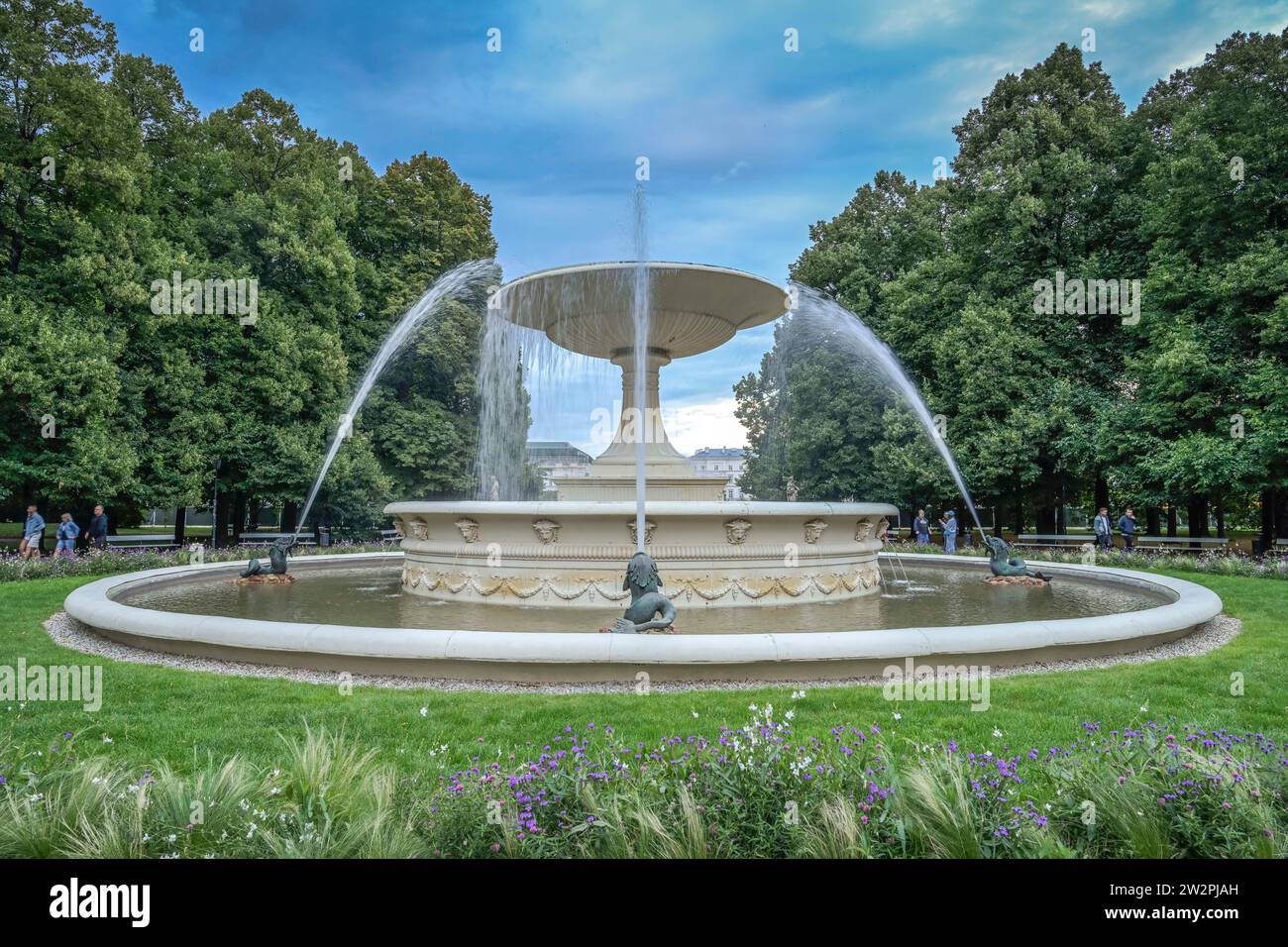 Fontäne, Sächsischer Garten, Fontanna Wielka Ogrod Saski, Warschau
